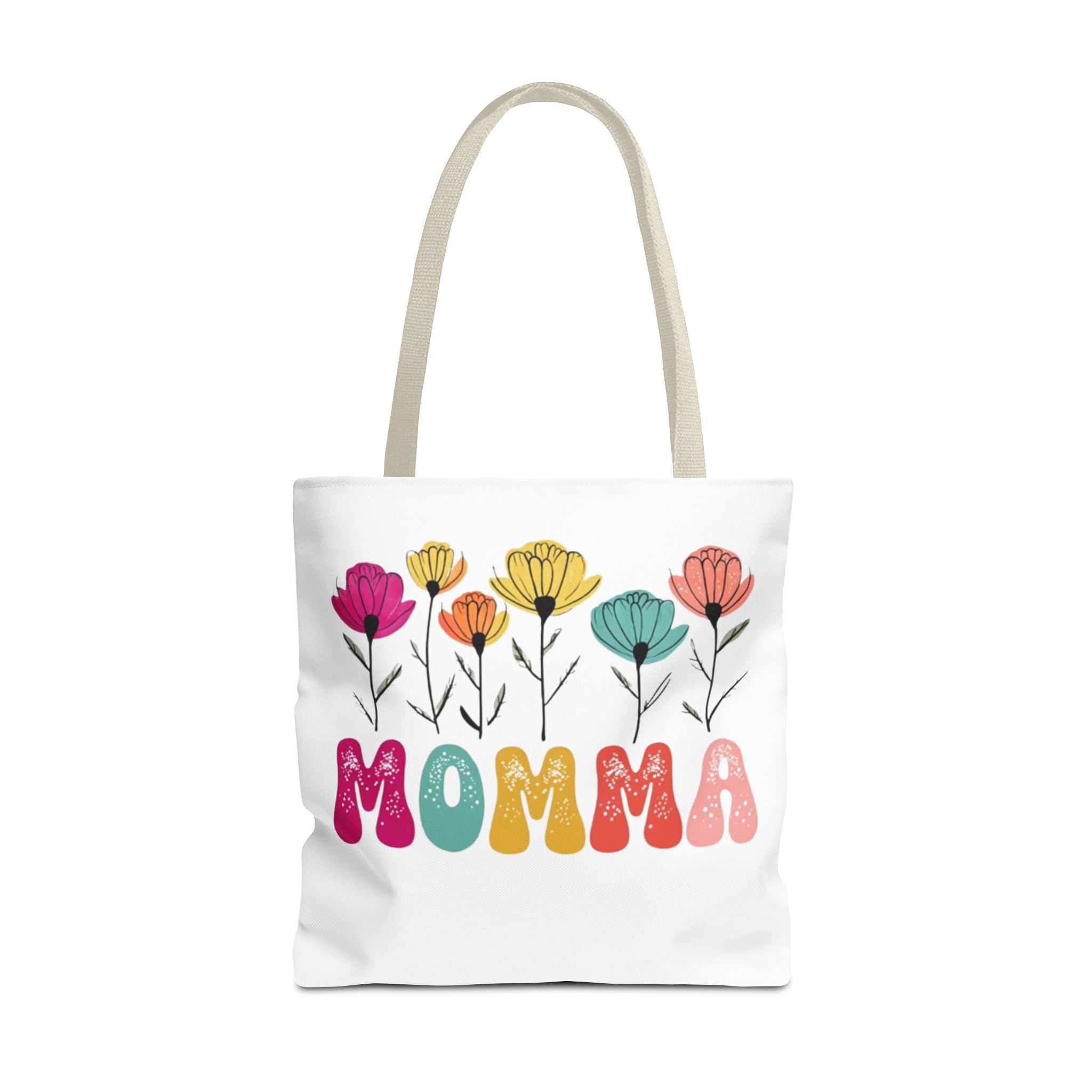 Colorful Floral 'Momma' Tote Bag - Perfect for Mother's Day and Everyday Use