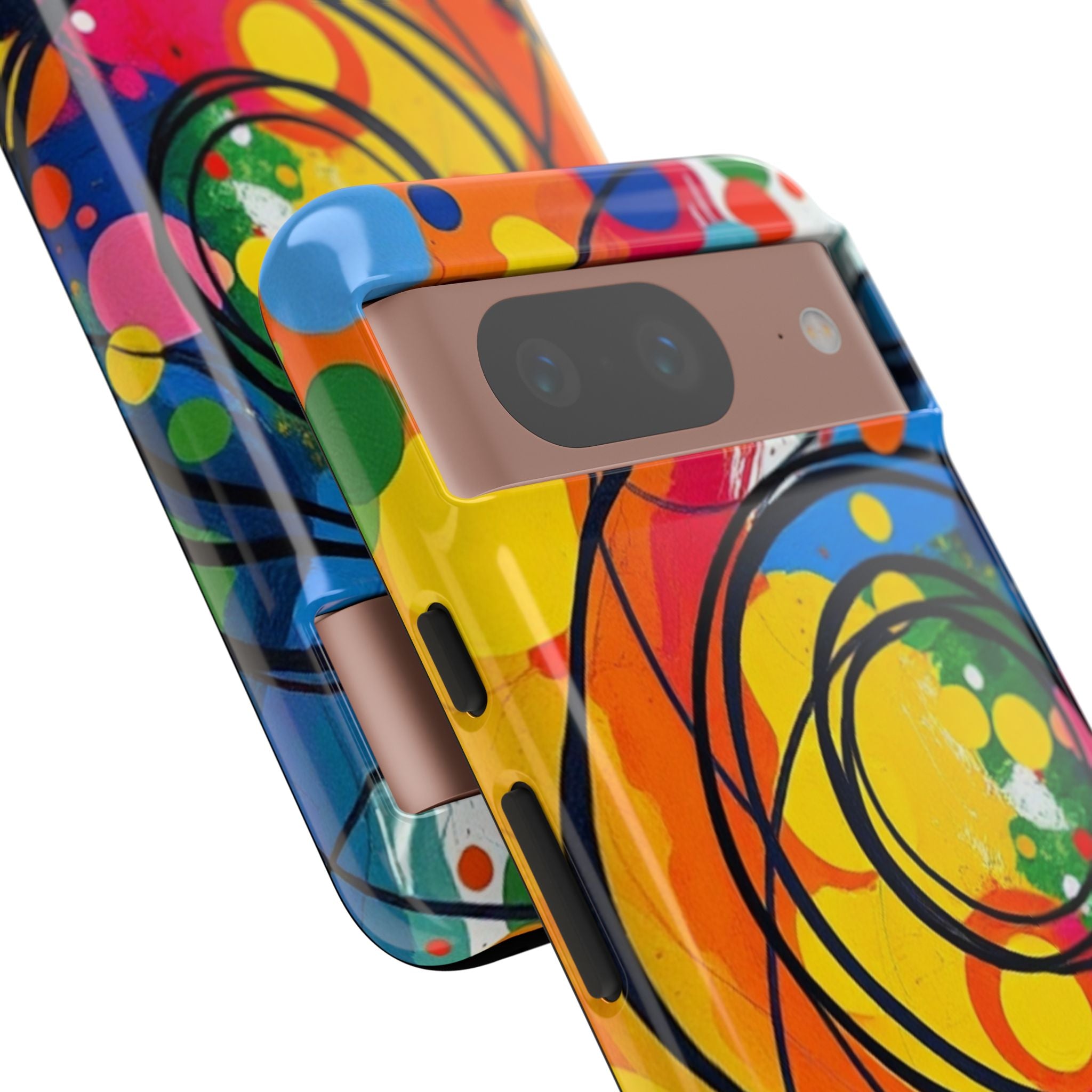 Colorful Abstract Rainbow Swirl Art Tough Case For Android & iPhone