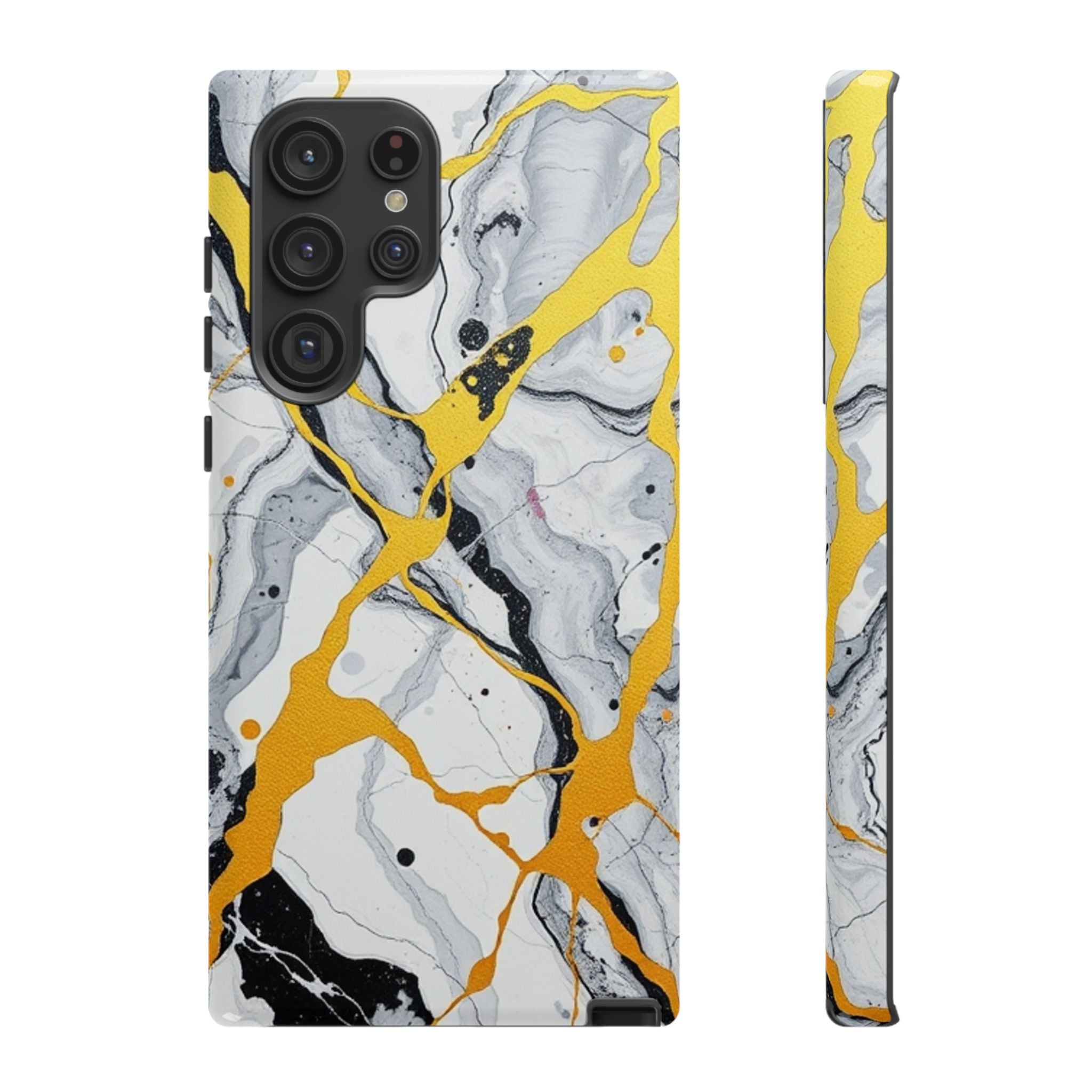 Beautiful Marble and Gold Design Tough Cases For Android & iPhone