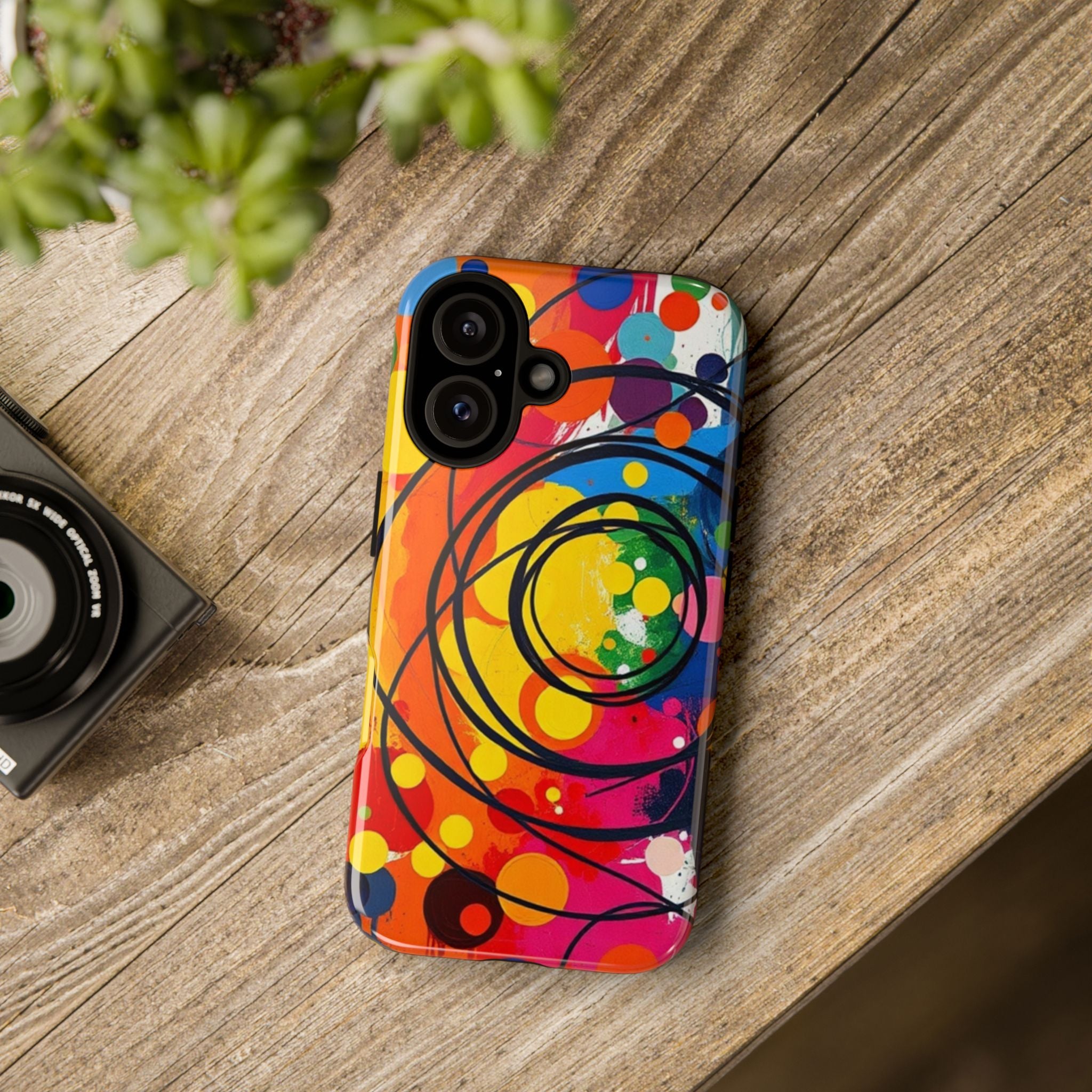 Colorful Abstract Rainbow Swirl Art Tough Case For Android & iPhone