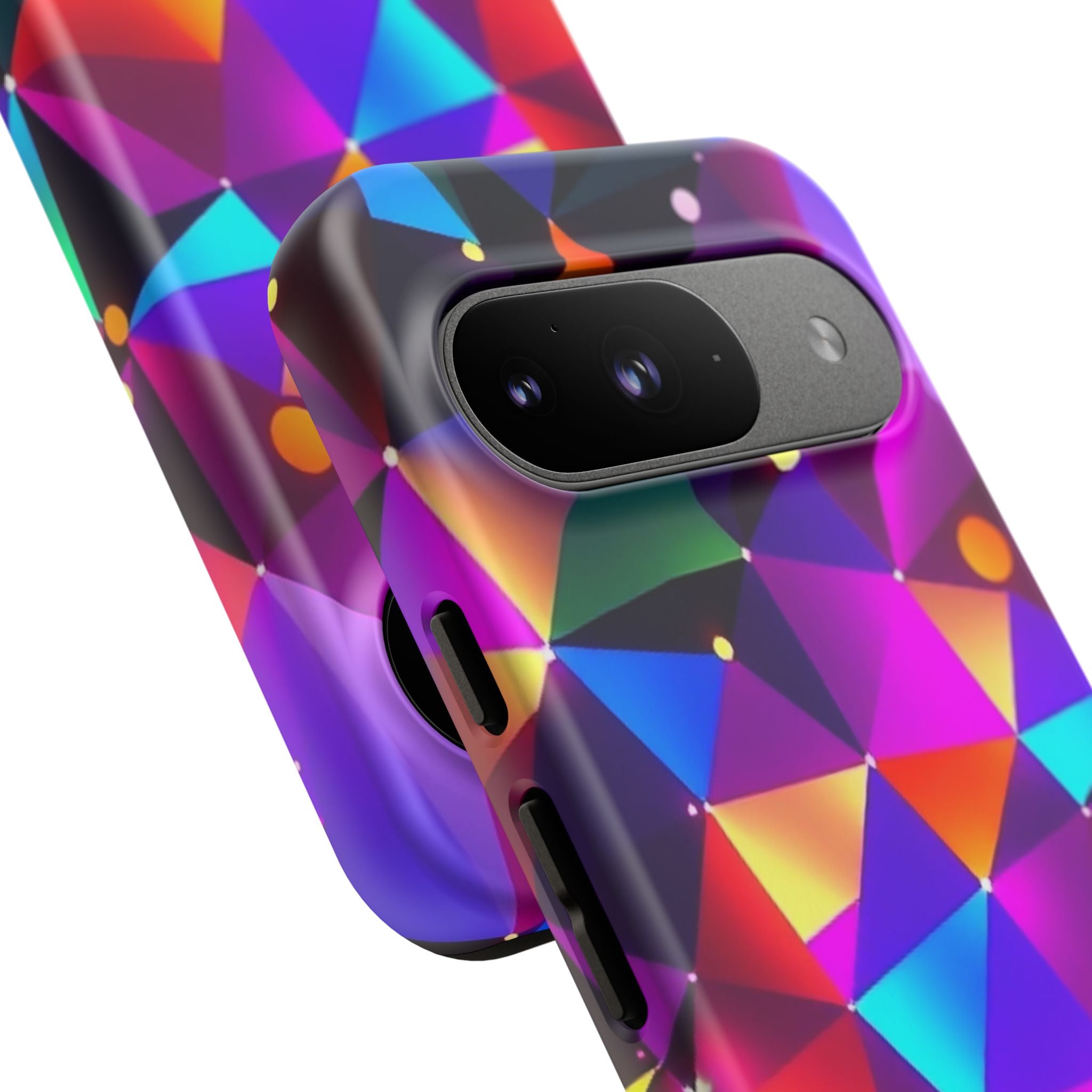 Android OR iPhone Compatible Cases - Colorful Angles Design - Unique Tough Cases