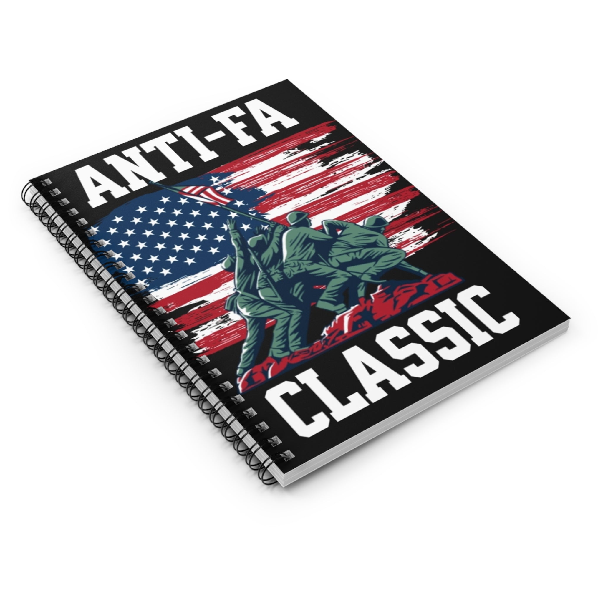 ANTI-FA Classic Spiral Notebook - Ruled Line, Perfect for Activists & Students