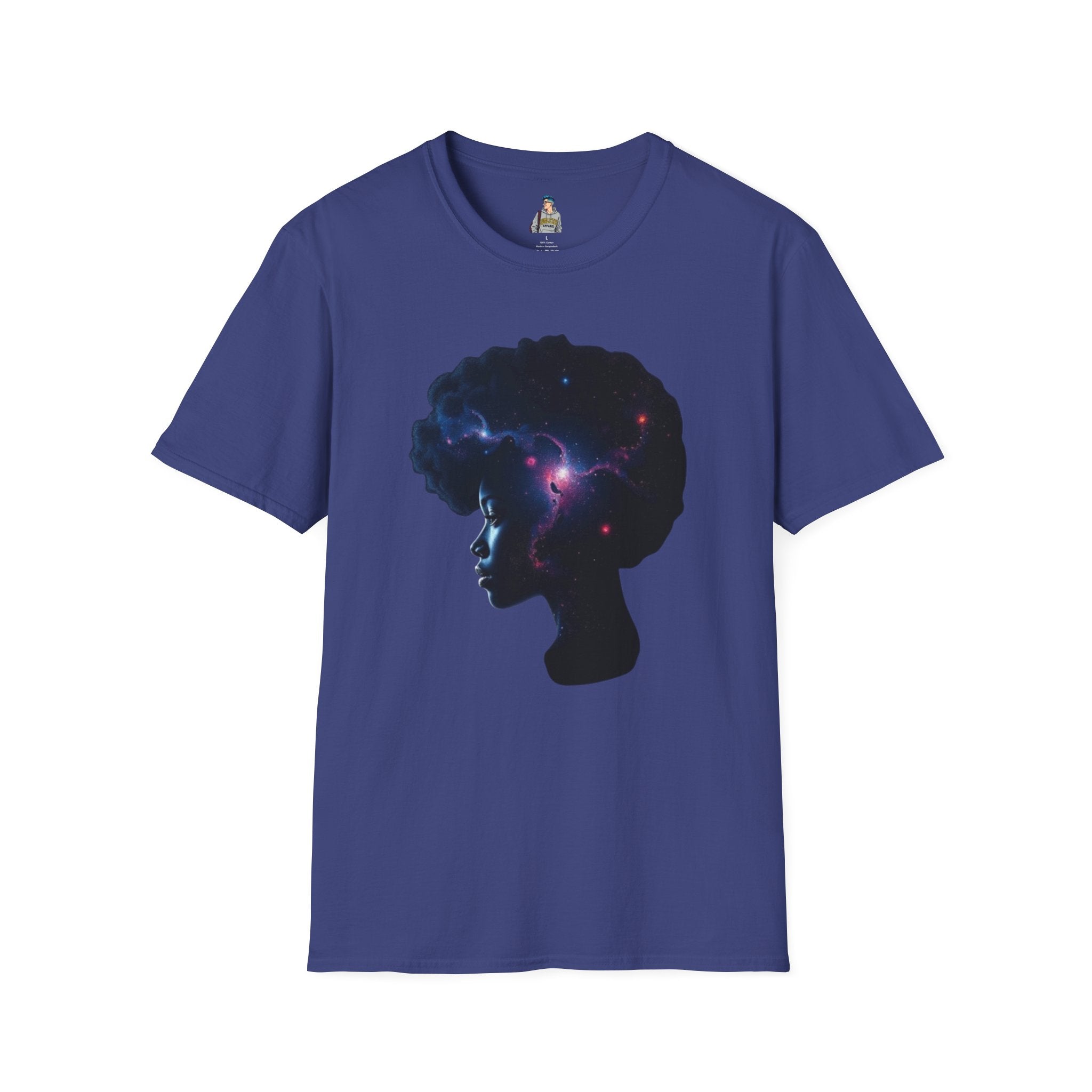 Black Universe Female Silhouette Unisex Softstyle T-Shirt - Celebrate Black Culture