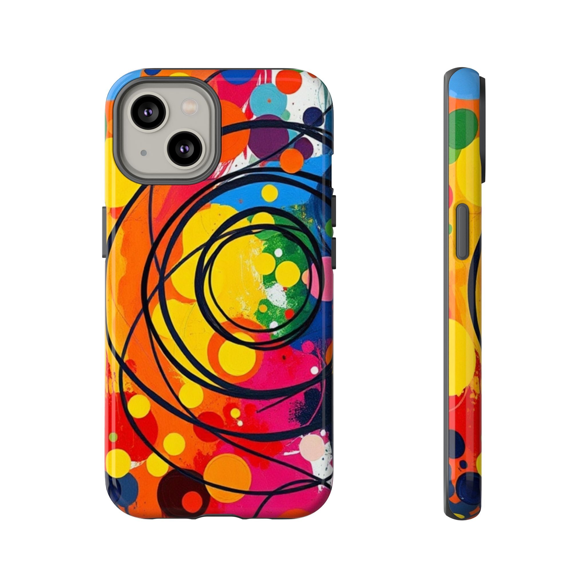 Colorful Abstract Rainbow Swirl Art Tough Case For Android & iPhone