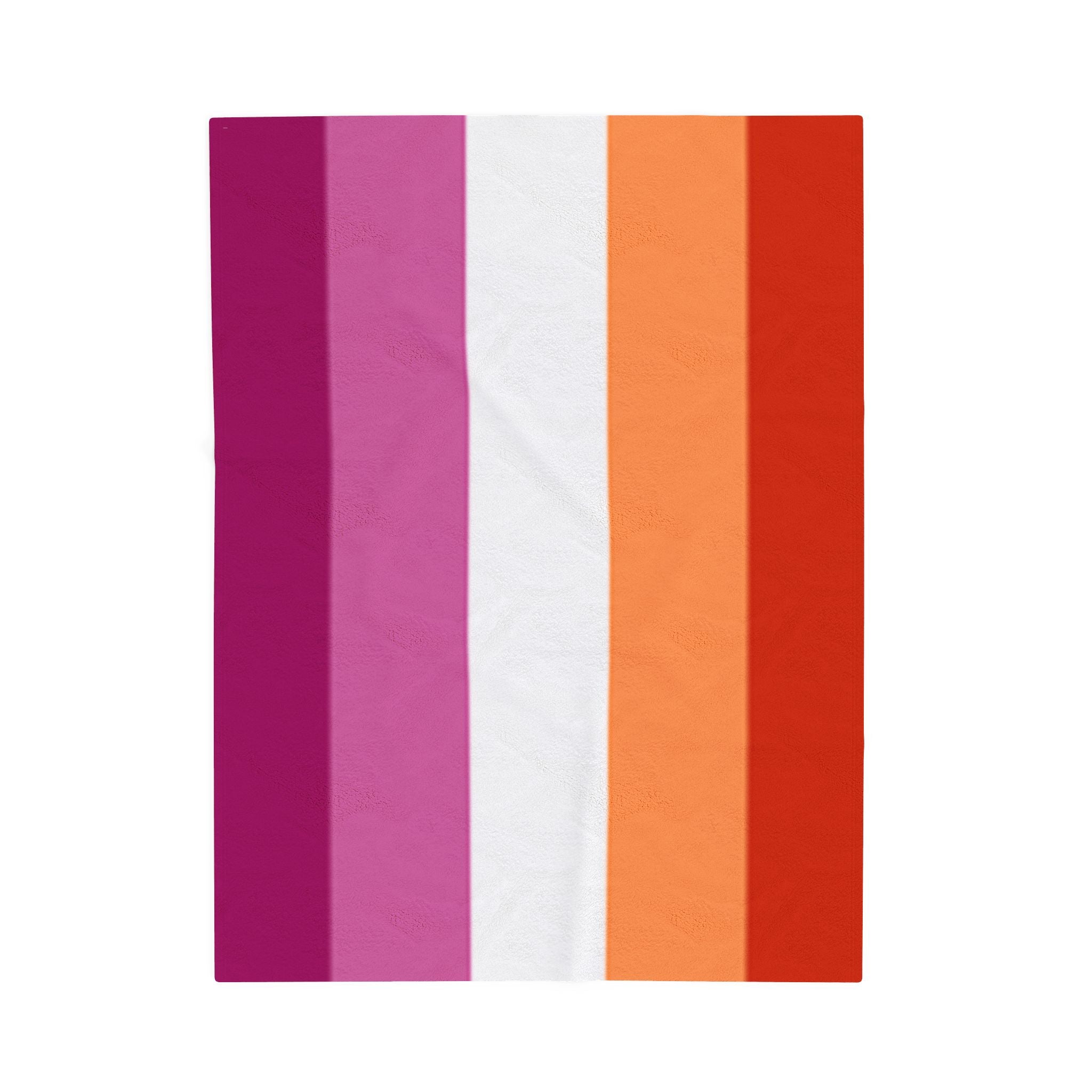 Lesbian Pride Flag - Vibrant Velveteen Plush Blanket