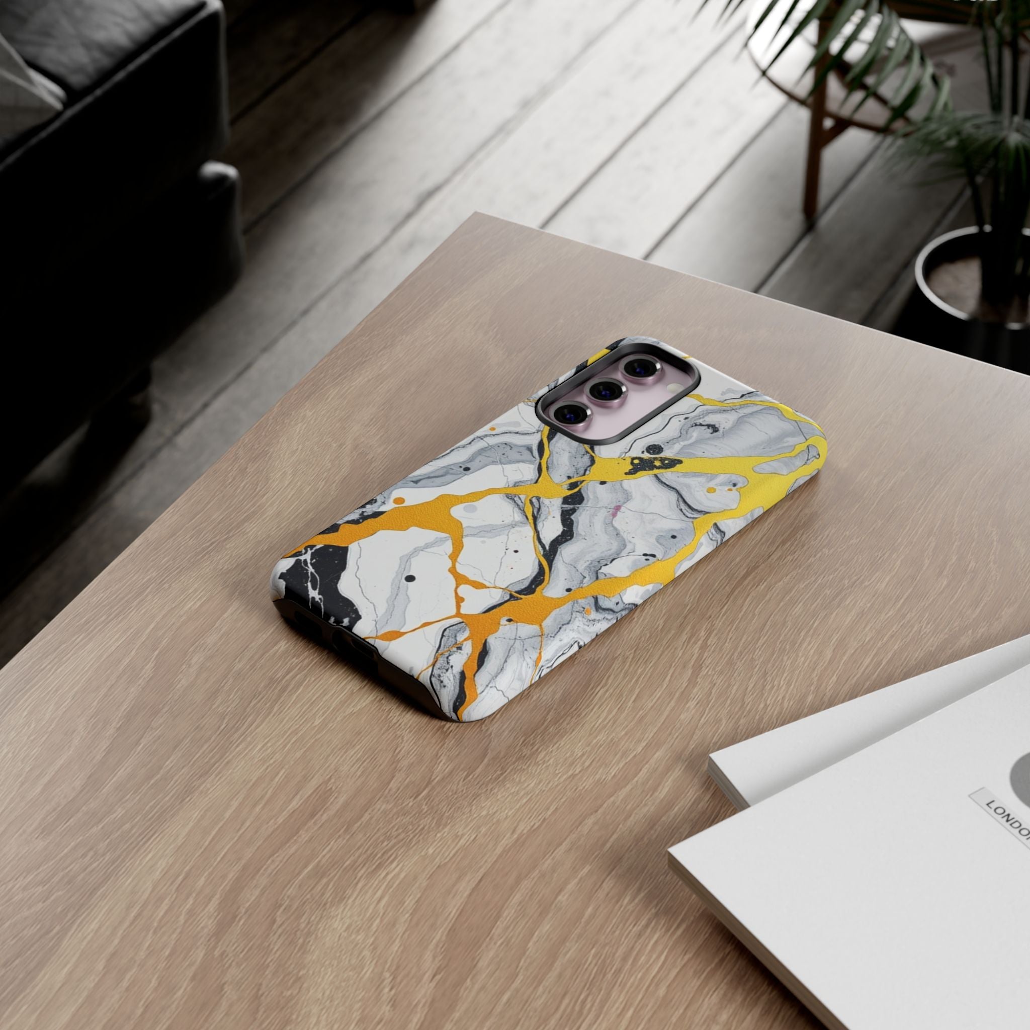 Beautiful Marble and Gold Design Tough Cases For Android & iPhone