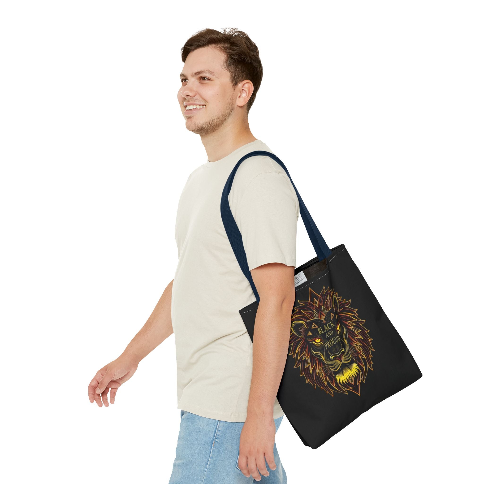 Black and Proud Lion Tote Bag