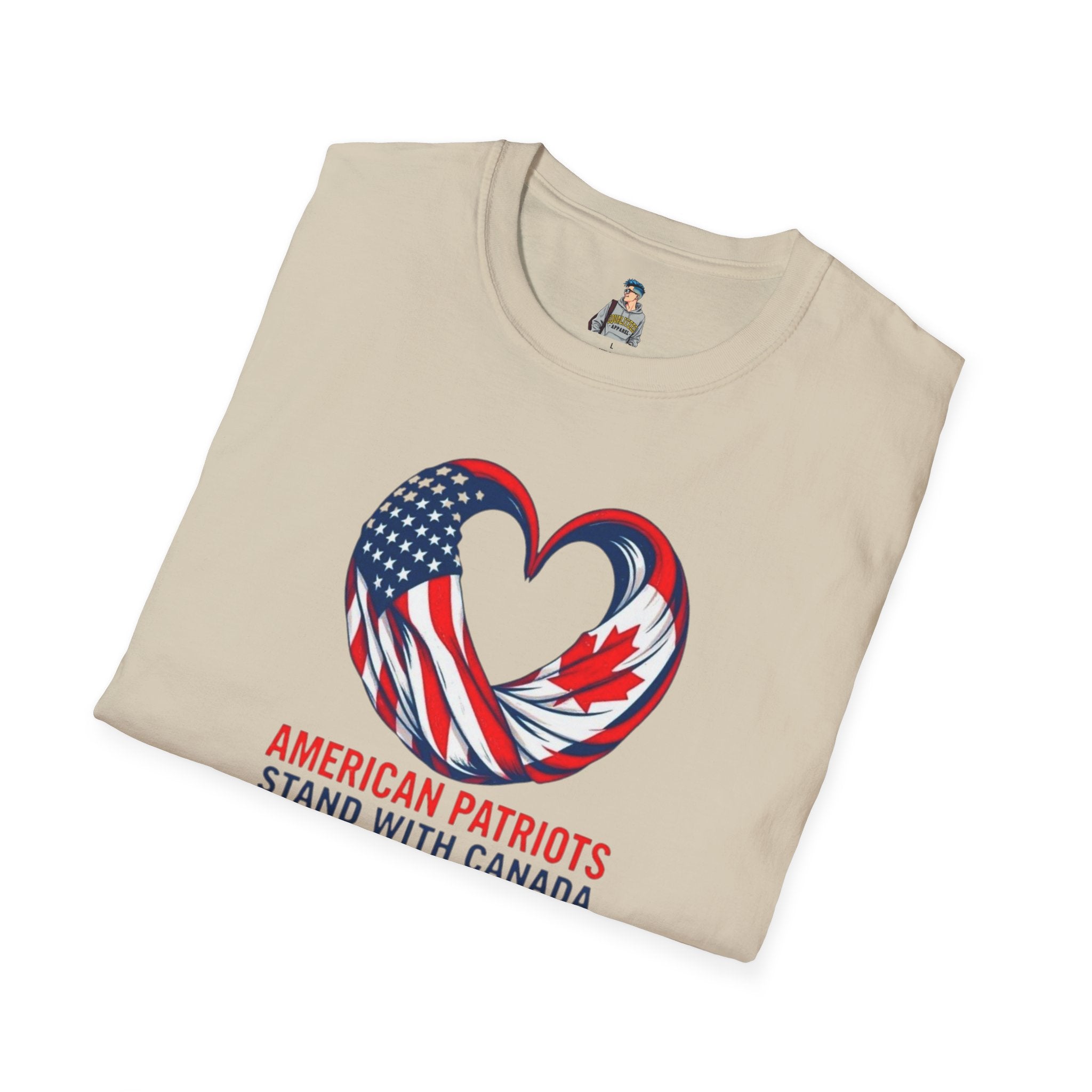 American Patriots Stand with Canada Unisex Softstyle T-Shirt