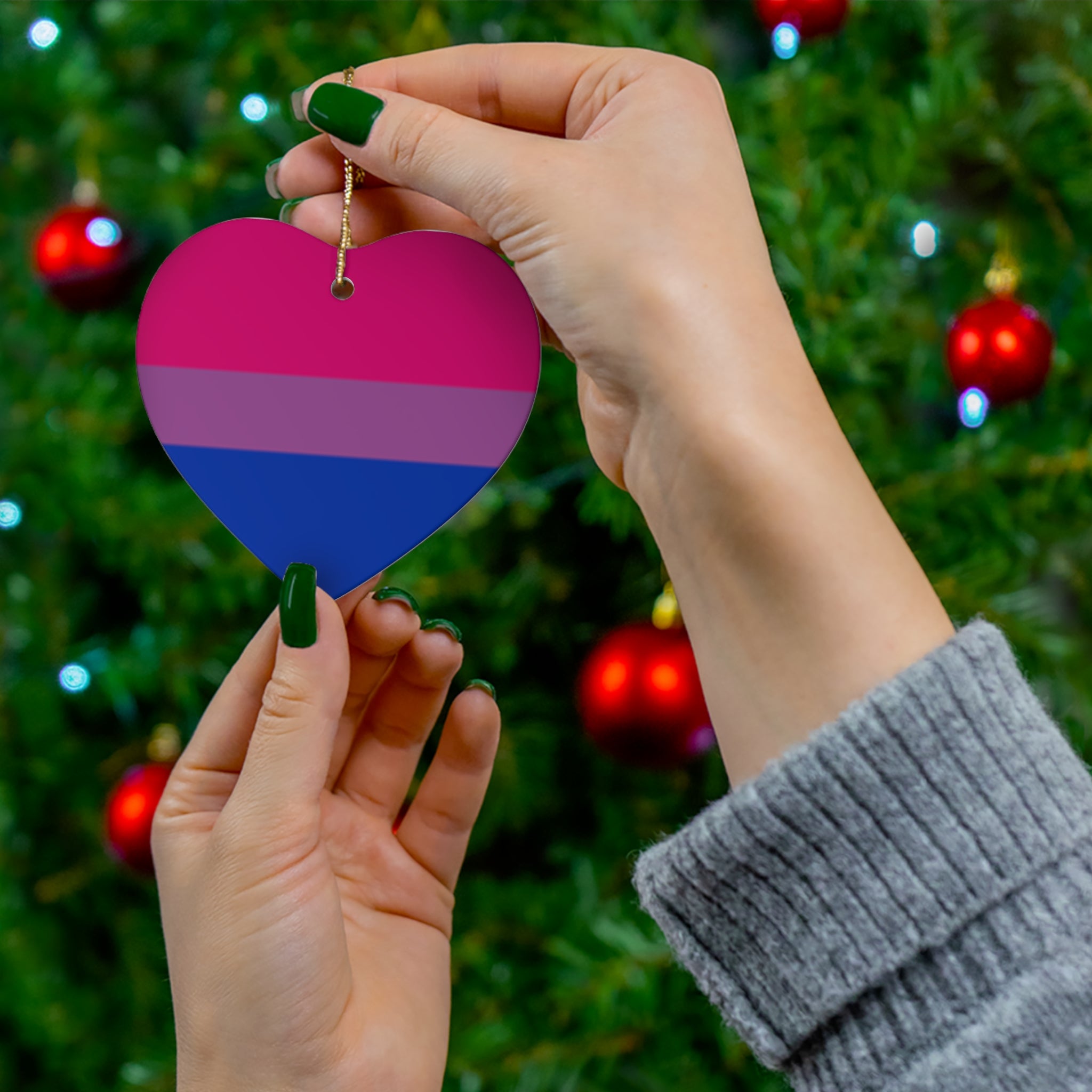 Bisexual Pride Ceramic Ornament - Celebrate Love & Diversity