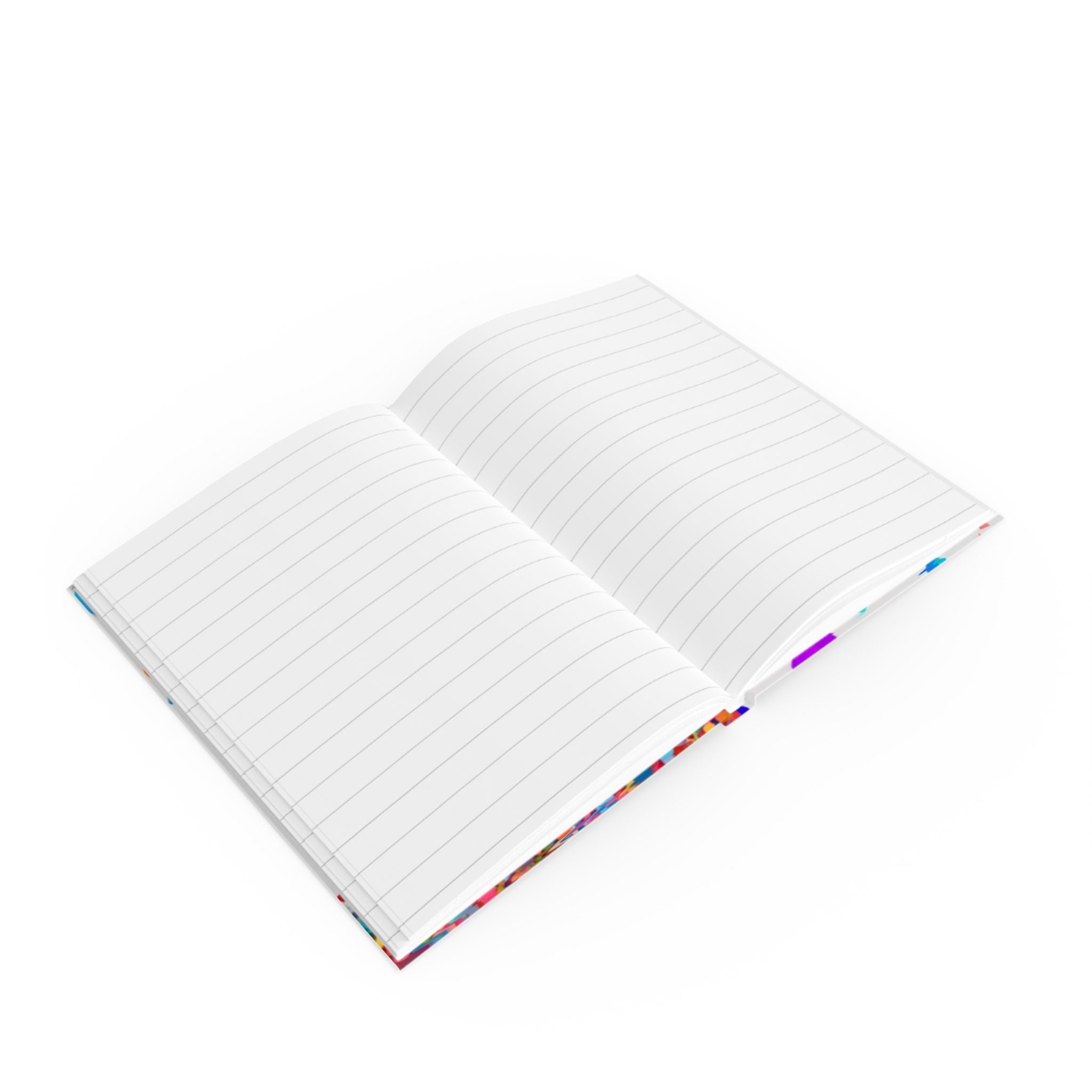 Colorful Heart Confetti Hard Backed Journal - Perfect for Gifts, Journaling, and Celebrations