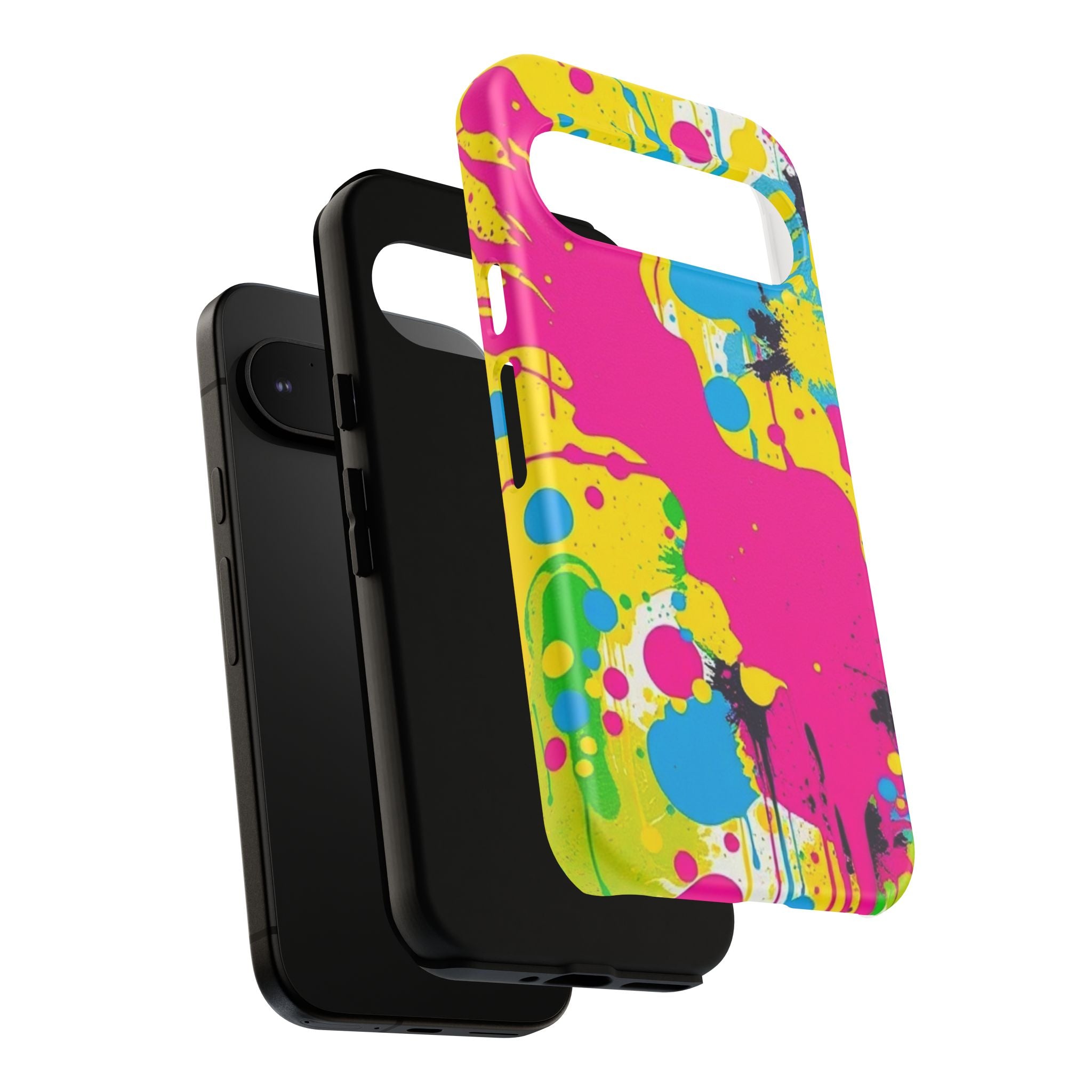 Android OR iPhone Compatible Cases - Crazy Retro Color Splash Design - Unique Tough Cases