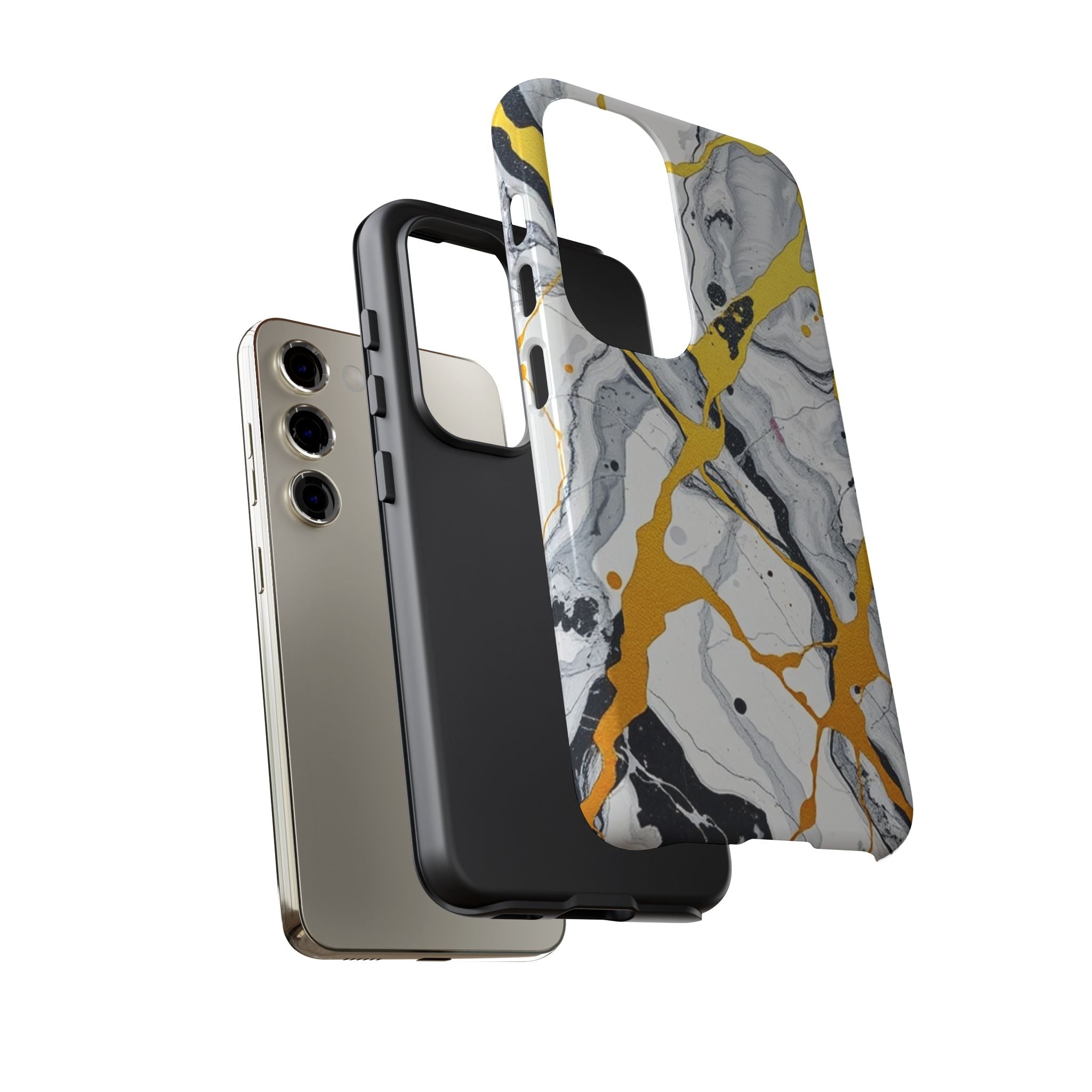 Beautiful Marble and Gold Design Tough Cases For Android & iPhone