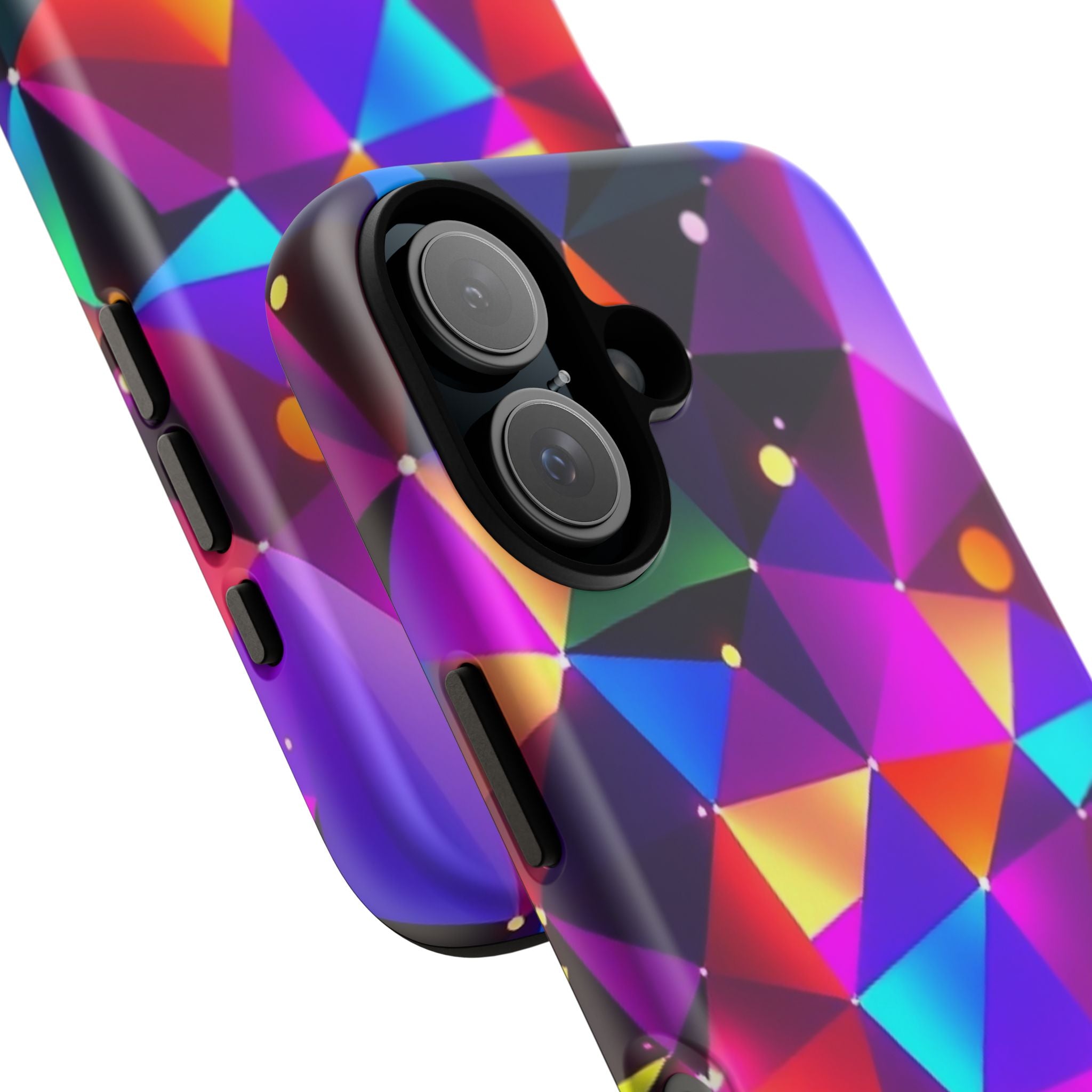 Android OR iPhone Compatible Cases - Colorful Angles Design - Unique Tough Cases