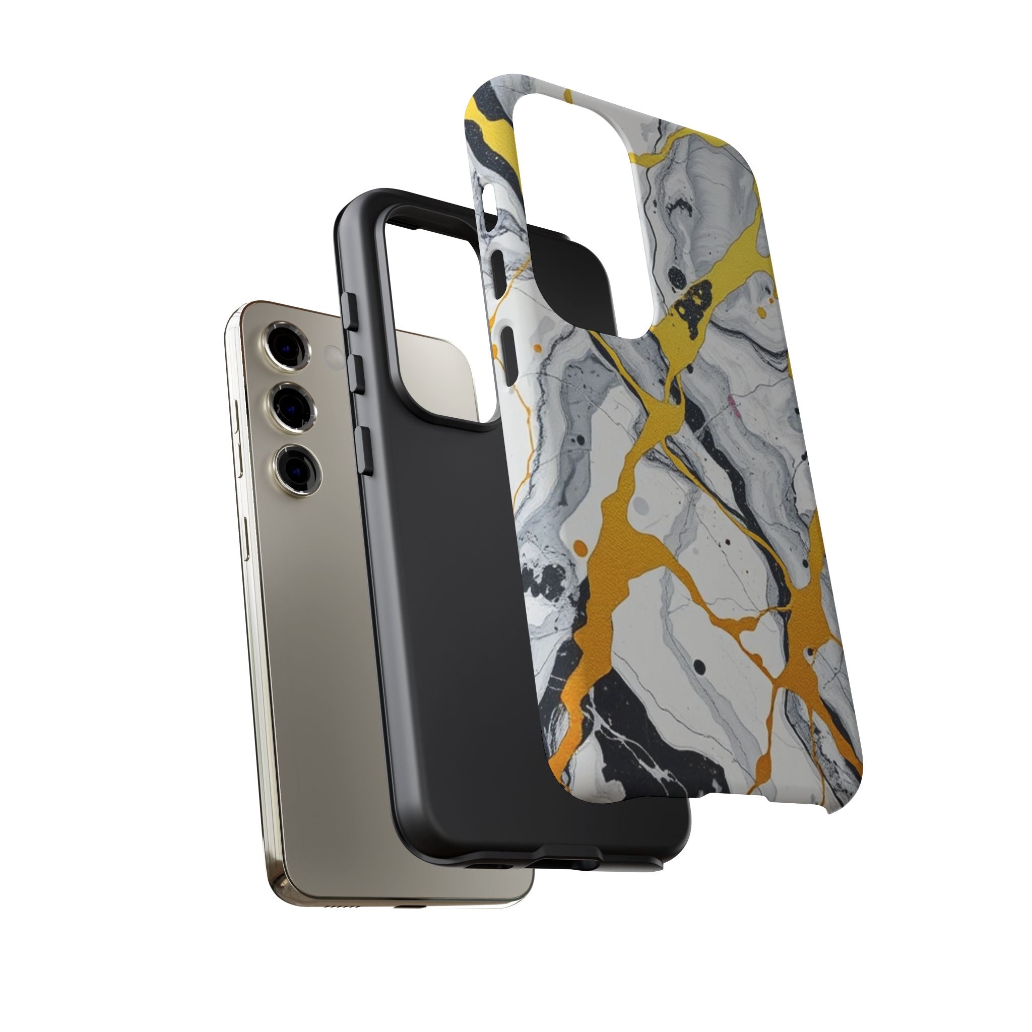Beautiful Marble and Gold Design Tough Cases For Android & iPhone