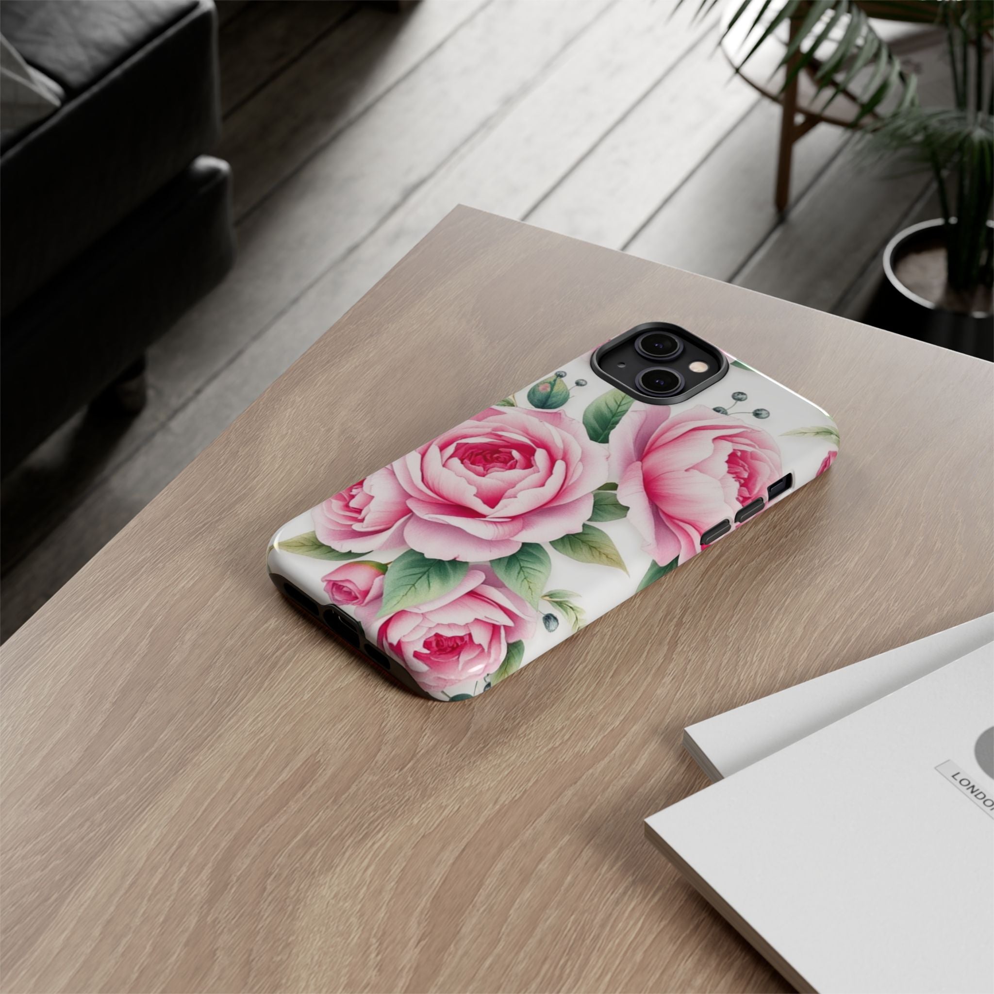 Android OR iPhone Compatible Cases - Pink Flower Design - Unique Tough Cases