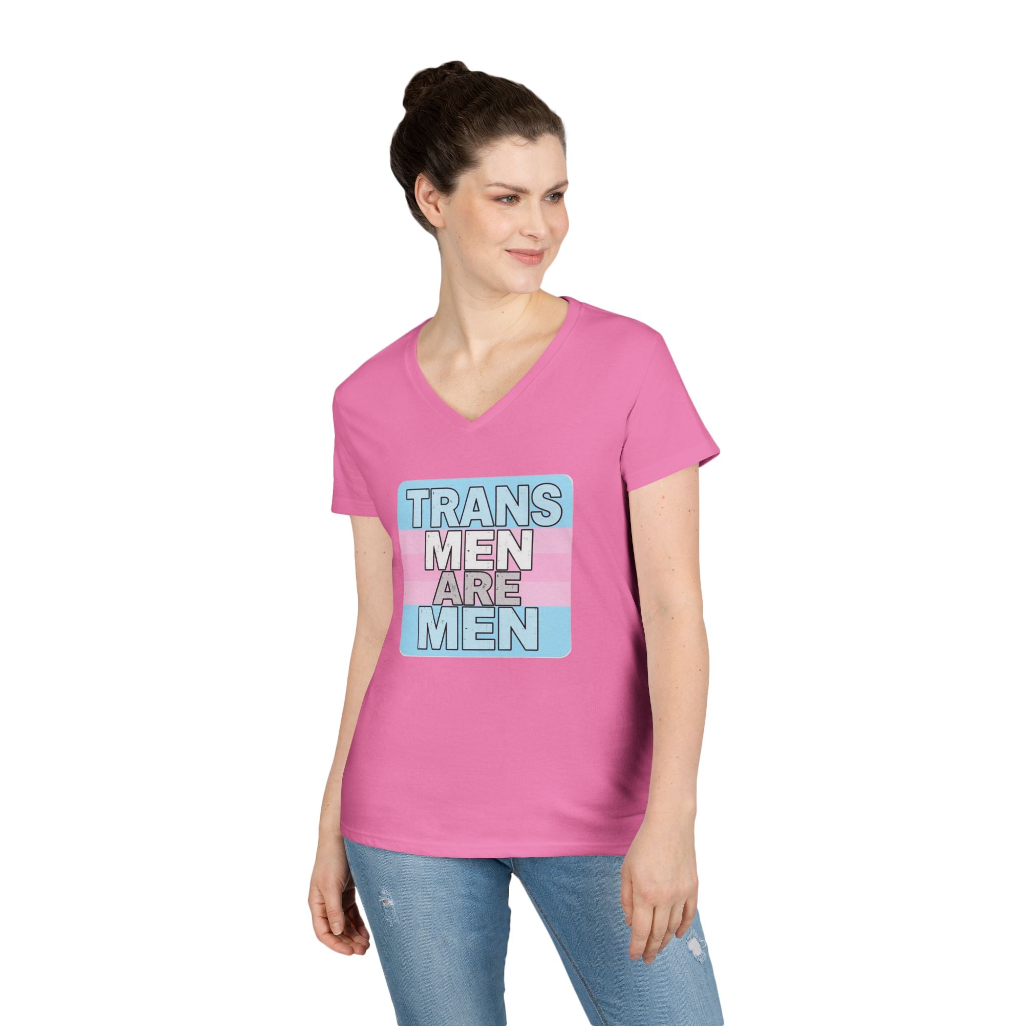 Transgender Pride V-Neck T-Shirt - Empowering Message for Inclusivity