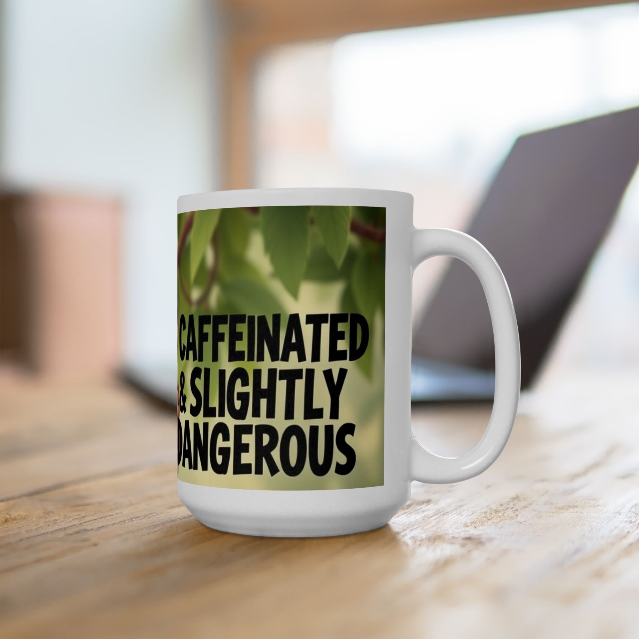 Caffeinated & Slightly Dangerous Sloth - Ceramic Mug - Perfect Gift for Coffee Lovers