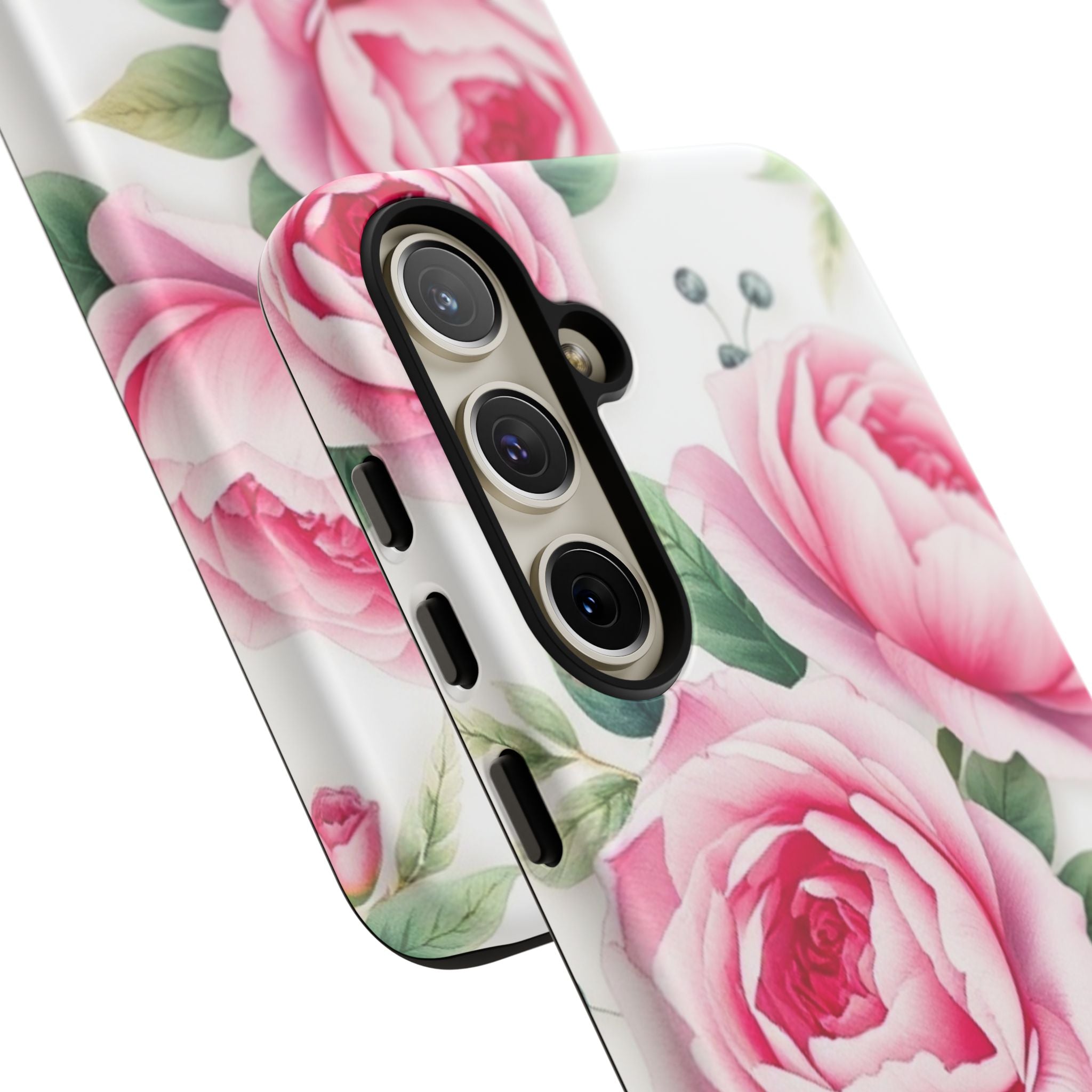 Android OR iPhone Compatible Cases - Pink Flower Design - Unique Tough Cases