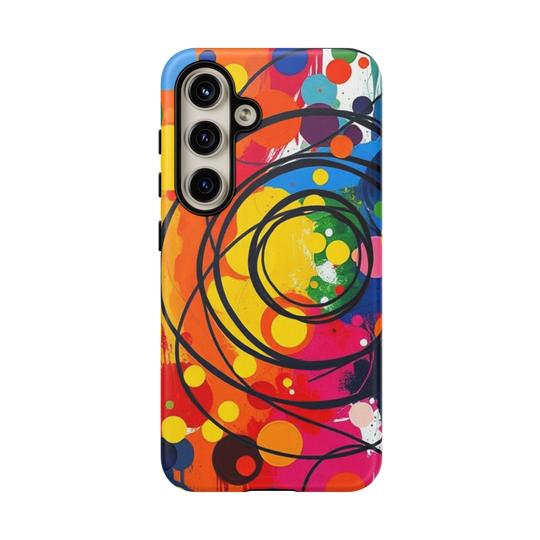 Colorful Abstract Rainbow Swirl Art Tough Case For Android & iPhone