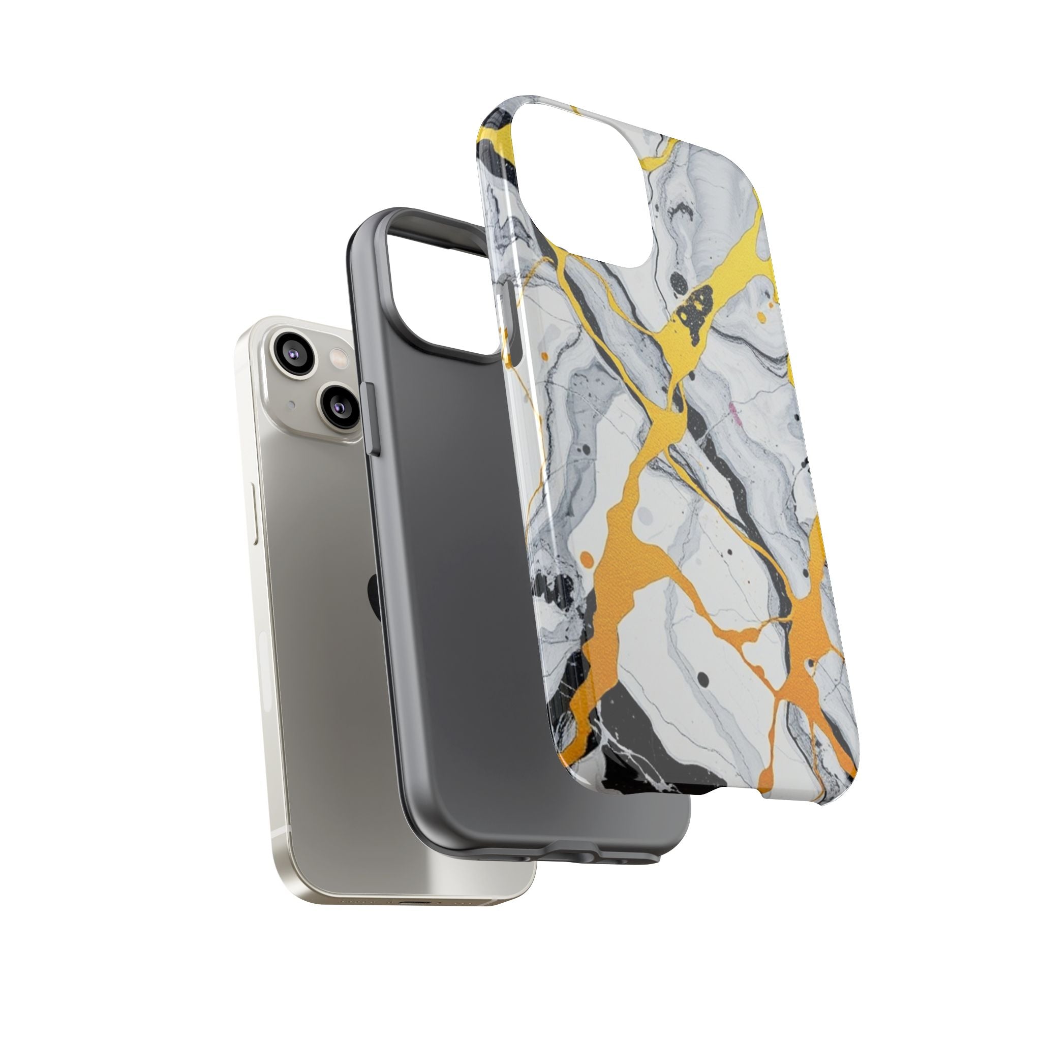Beautiful Marble and Gold Design Tough Cases For Android & iPhone