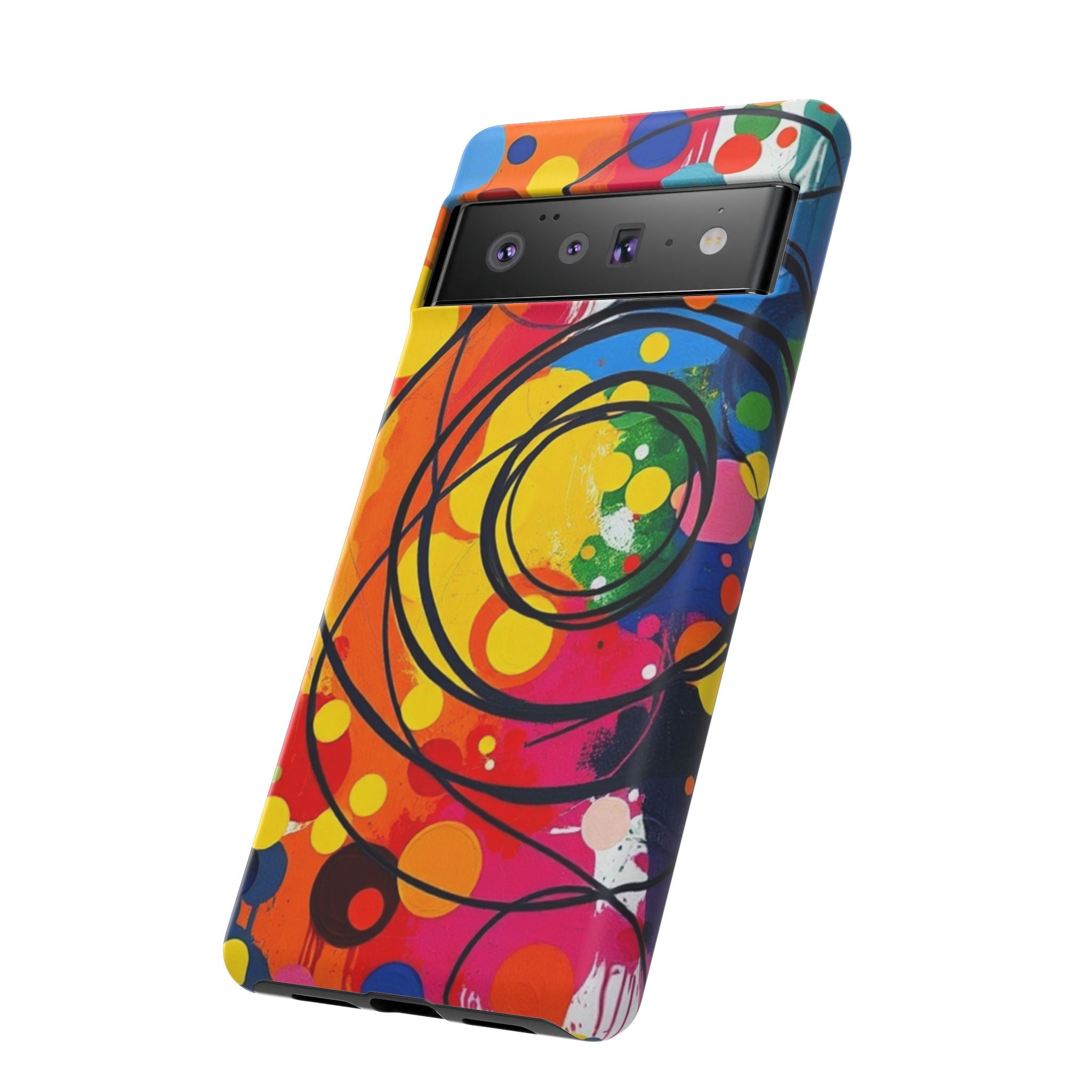 Colorful Abstract Rainbow Swirl Art Tough Case For Android & iPhone
