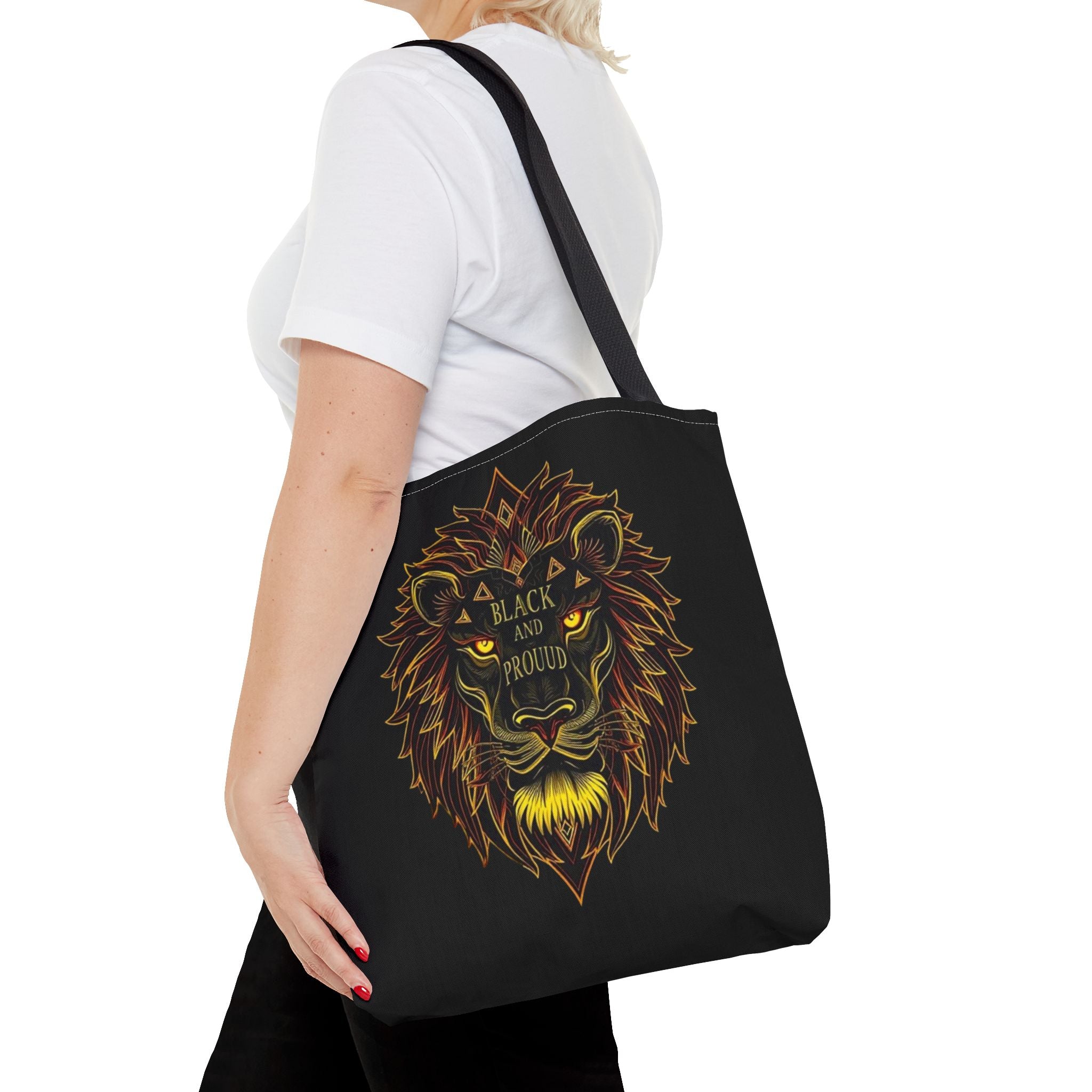 Black and Proud Lion Tote Bag