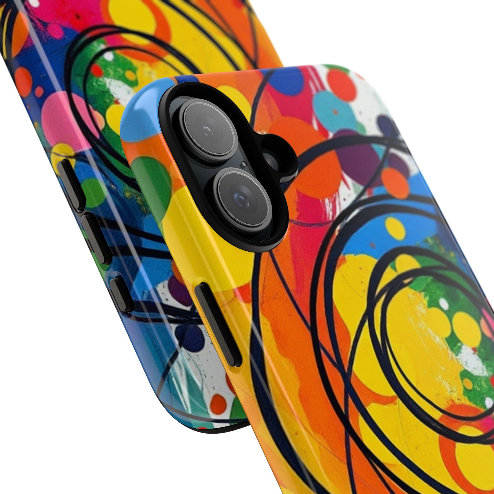 Colorful Abstract Rainbow Swirl Art Tough Case For Android & iPhone