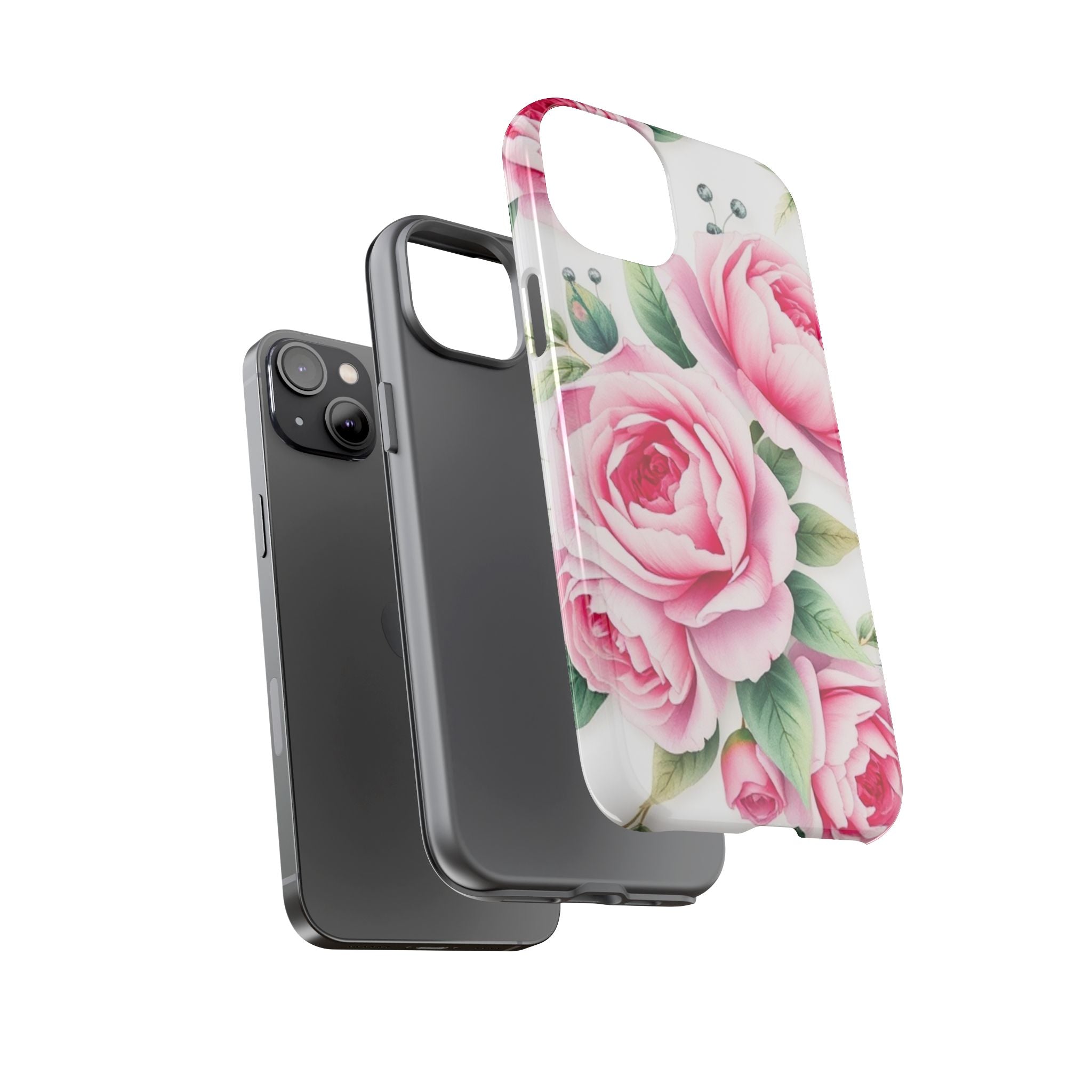 Android OR iPhone Compatible Cases - Pink Flower Design - Unique Tough Cases