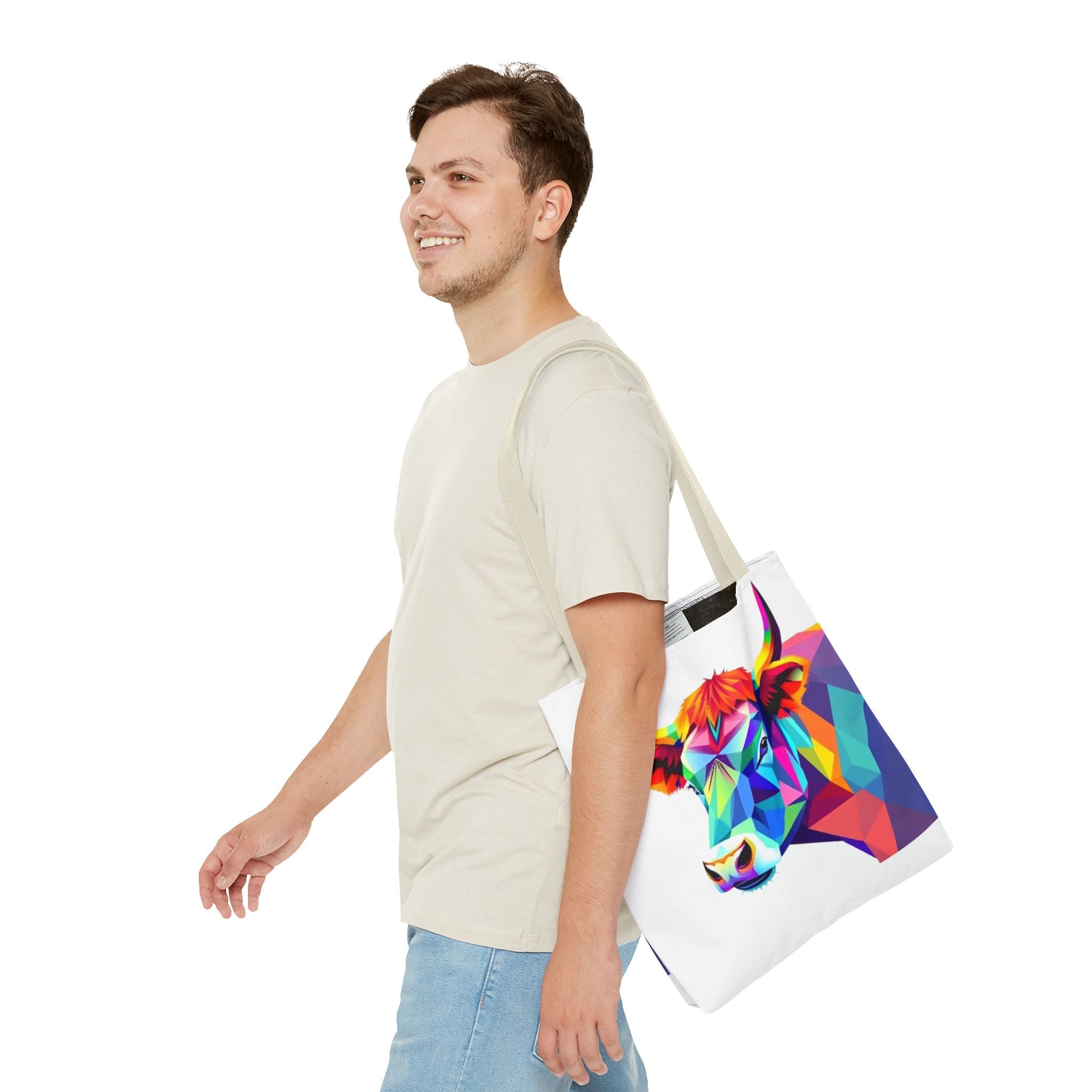Colorful Cow Design - Tote Bag