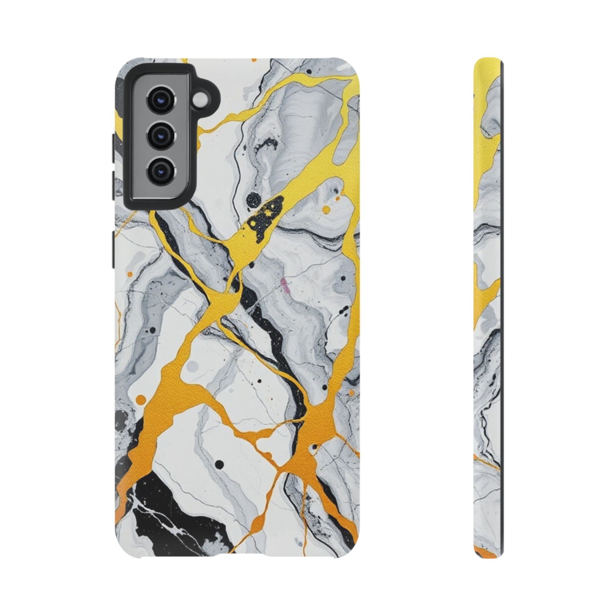 Beautiful Marble and Gold Design Tough Cases For Android & iPhone