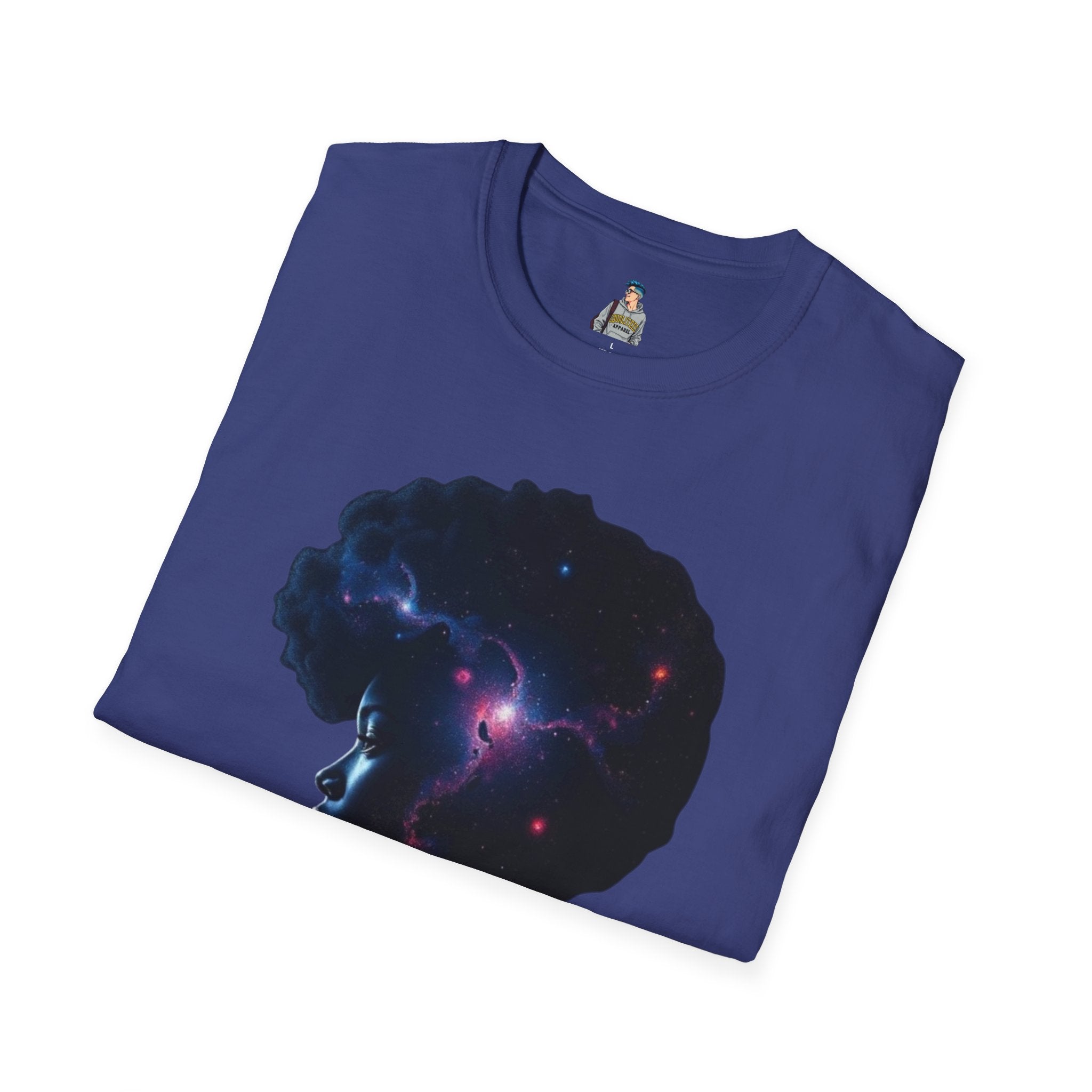 Black Universe Female Silhouette Unisex Softstyle T-Shirt - Celebrate Black Culture