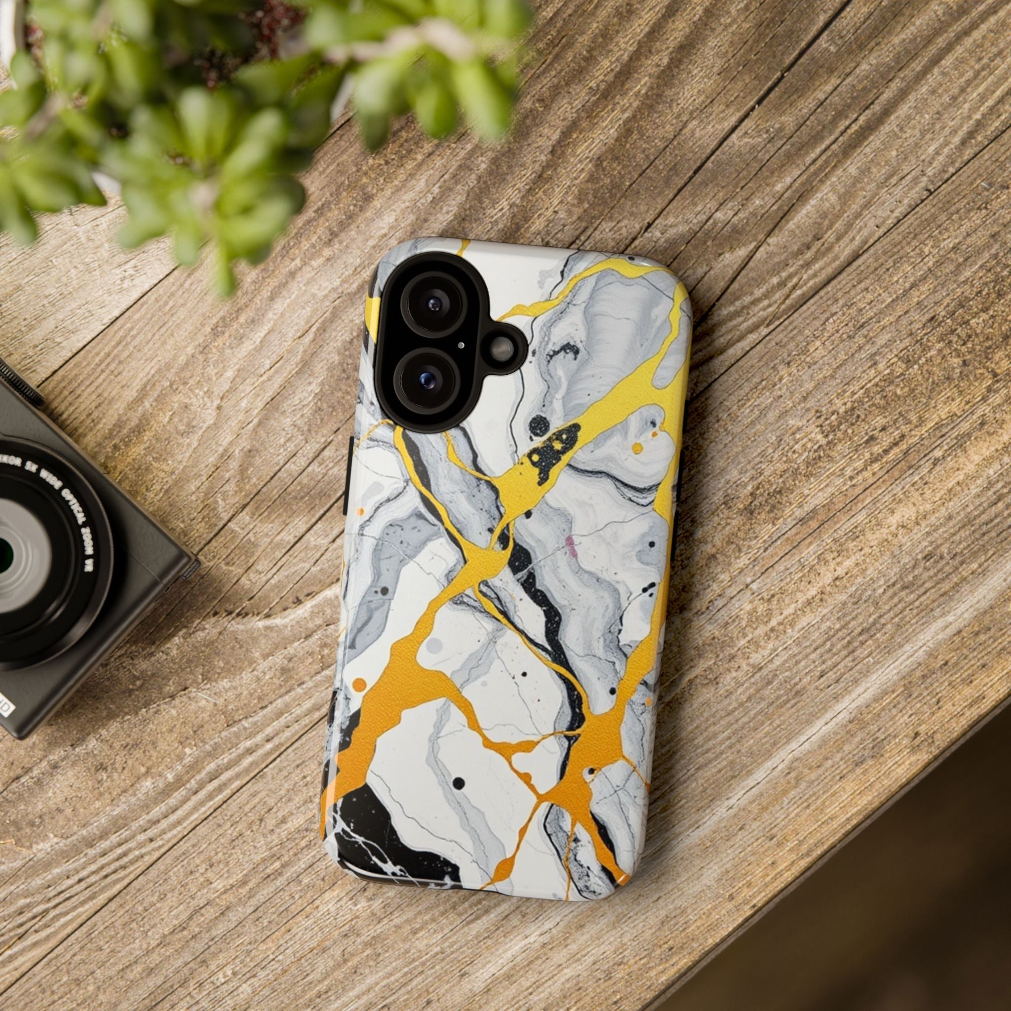 Beautiful Marble and Gold Design Tough Cases For Android & iPhone