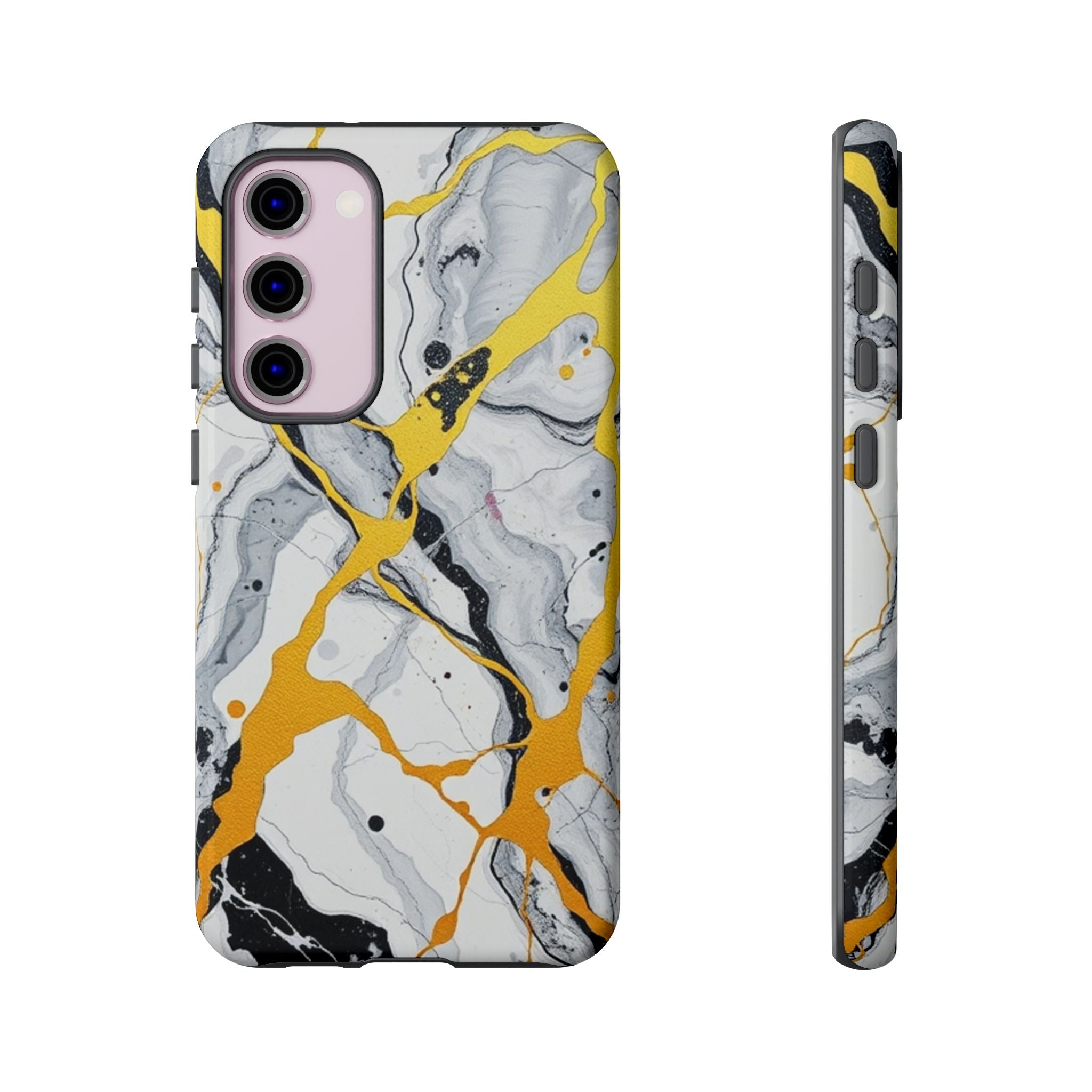 Beautiful Marble and Gold Design Tough Cases For Android & iPhone