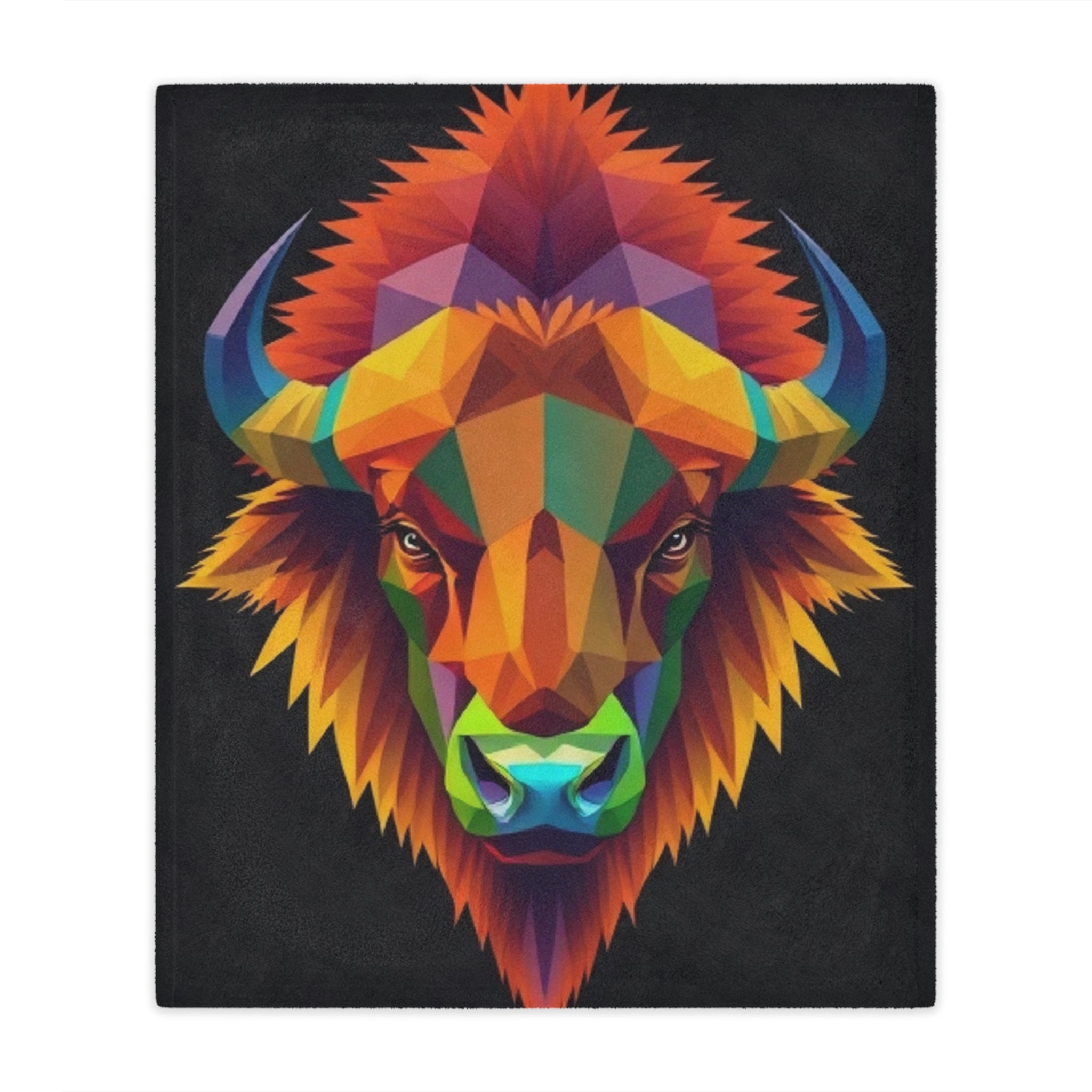 Fractal Bison Microfiber Blanket