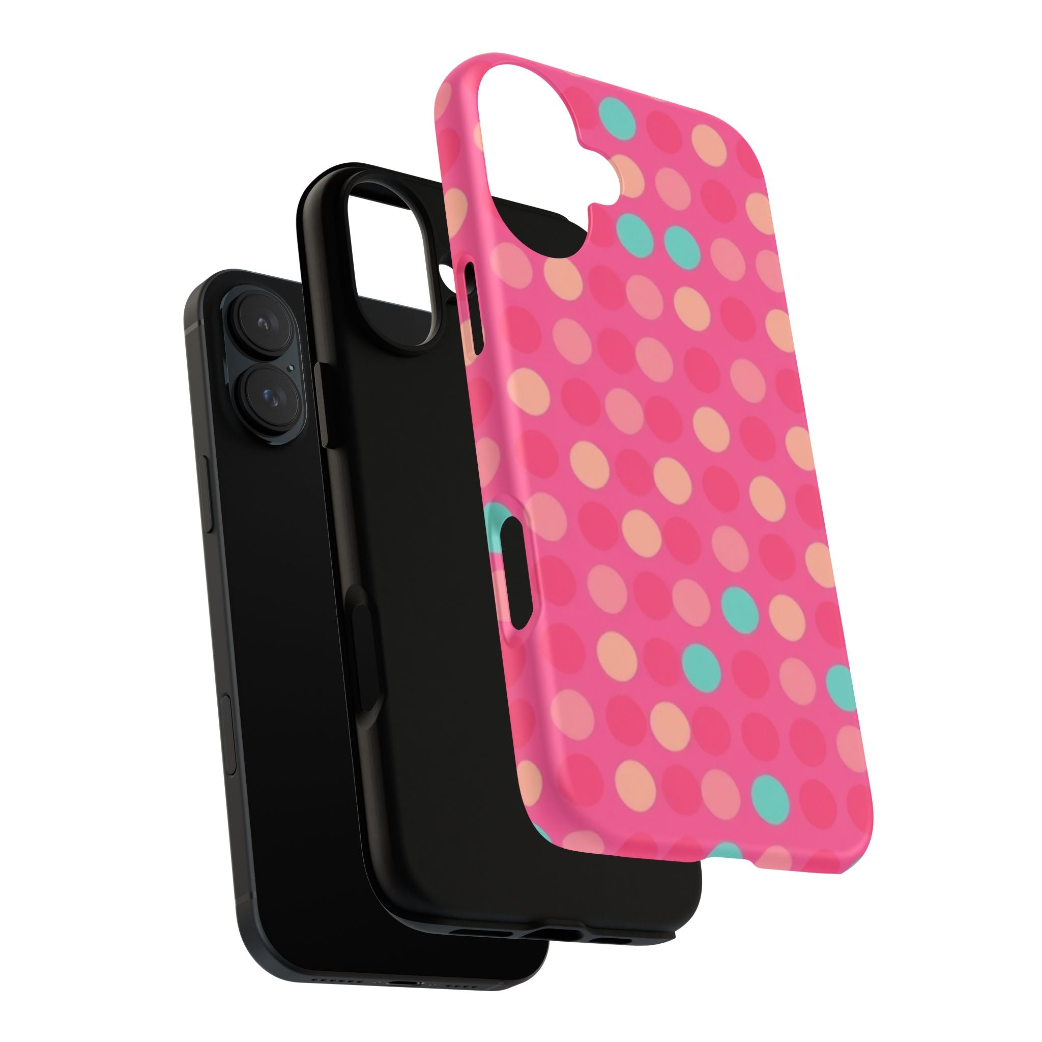 Android OR iPhone Protective Cases - Retro Polka Dots Pattern Tough Case