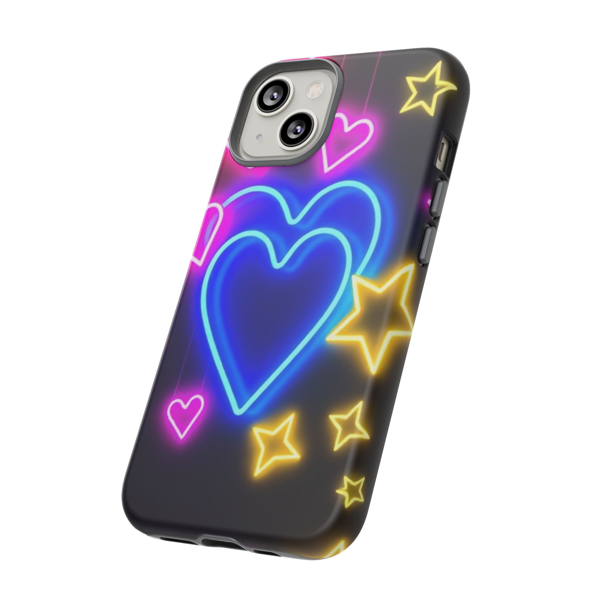 Android OR iPhone Compatible Cases - Neon Love Design - Unique Tough Cases