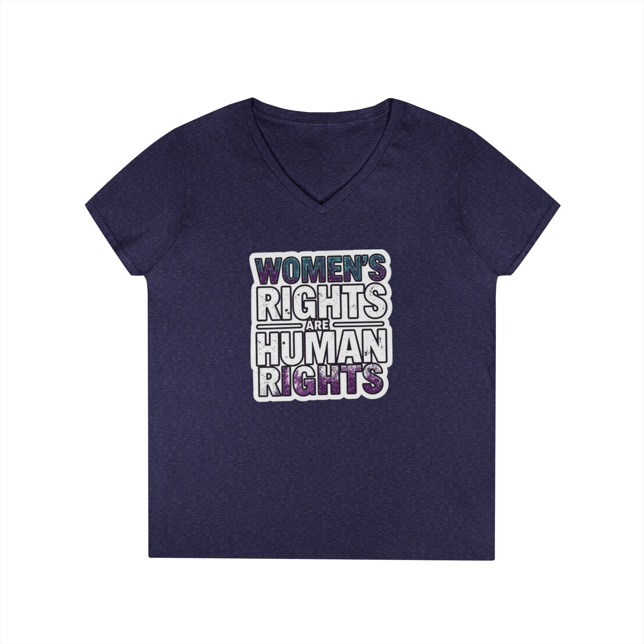 Empowerment Women's V-Neck T-Shirt - "Women's Rights are Human Rights"