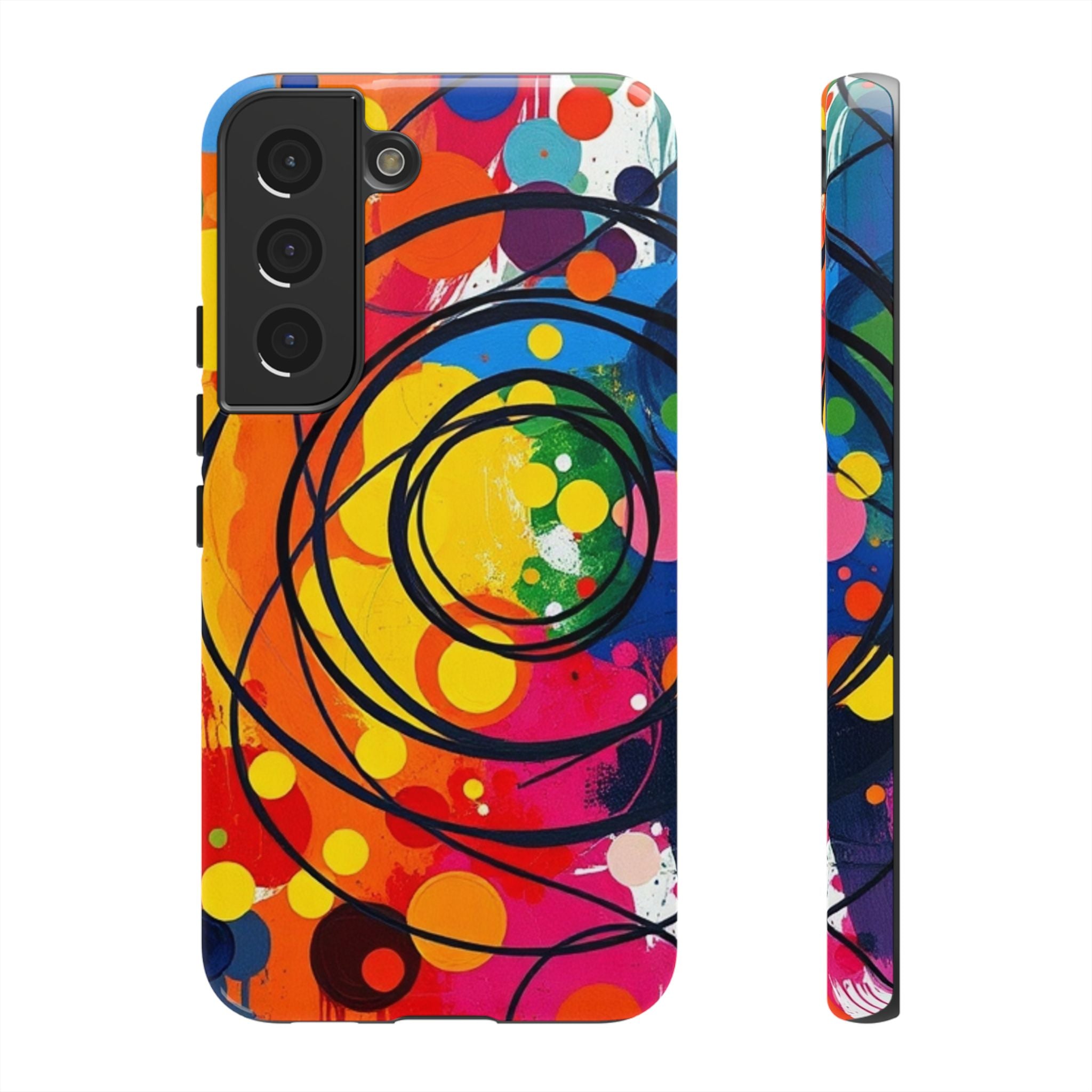 Colorful Abstract Rainbow Swirl Art Tough Case For Android & iPhone