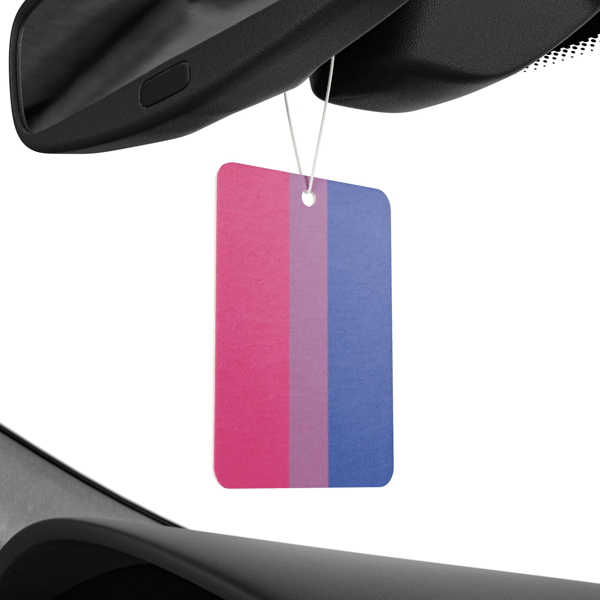 Bisexual Pride Flag Car Air Freshener - Eclectic and Aromatic