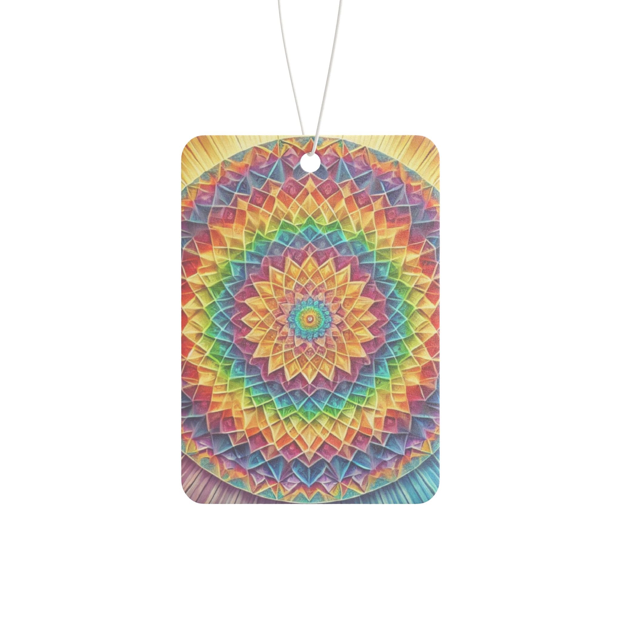 Colorful Mandala Car Air Freshener - Eclectic and Aromatic