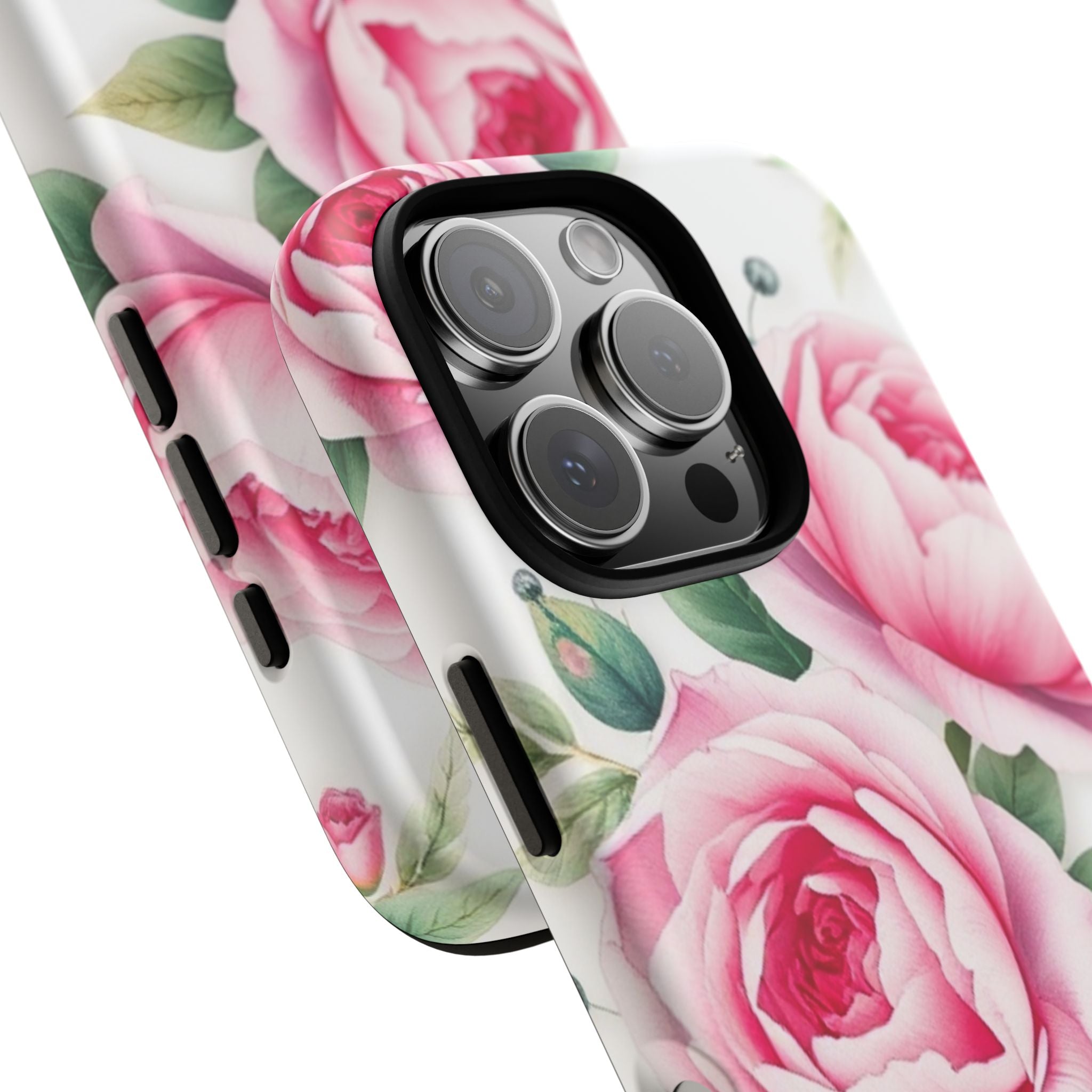 Android OR iPhone Compatible Cases - Pink Flower Design - Unique Tough Cases