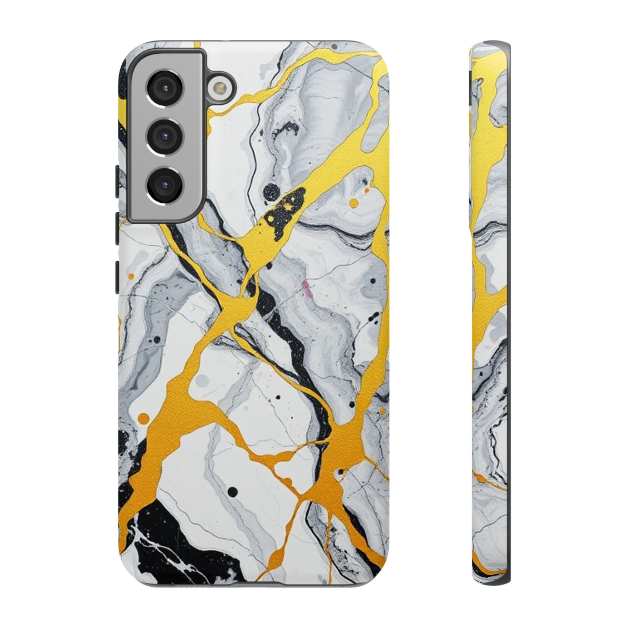 Beautiful Marble and Gold Design Tough Cases For Android & iPhone