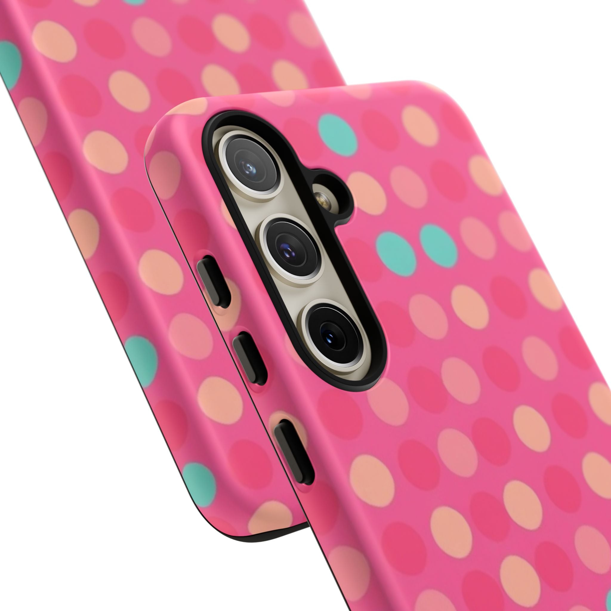 Android OR iPhone Protective Cases - Retro Polka Dots Pattern Tough Case