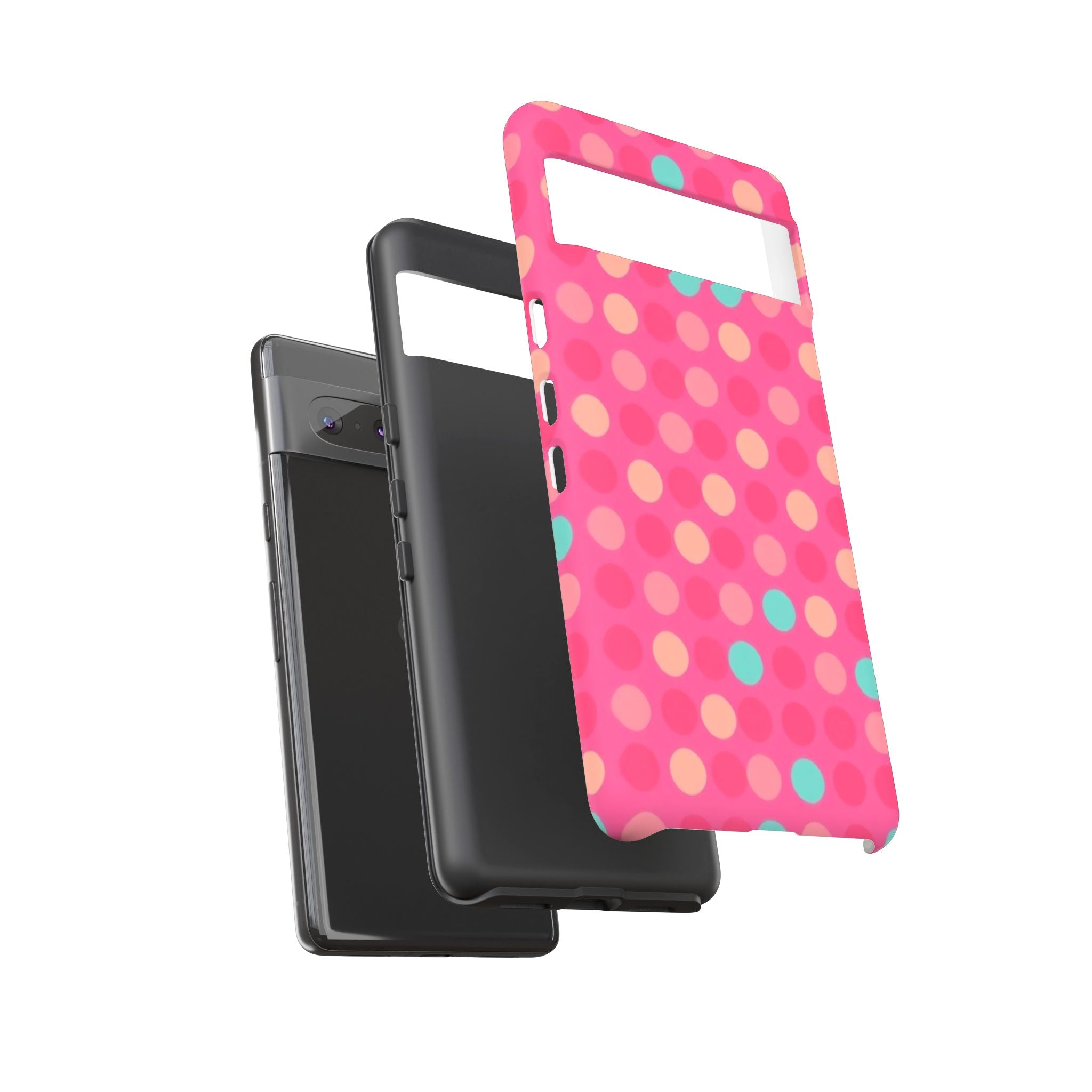 Android OR iPhone Protective Cases - Retro Polka Dots Pattern Tough Case
