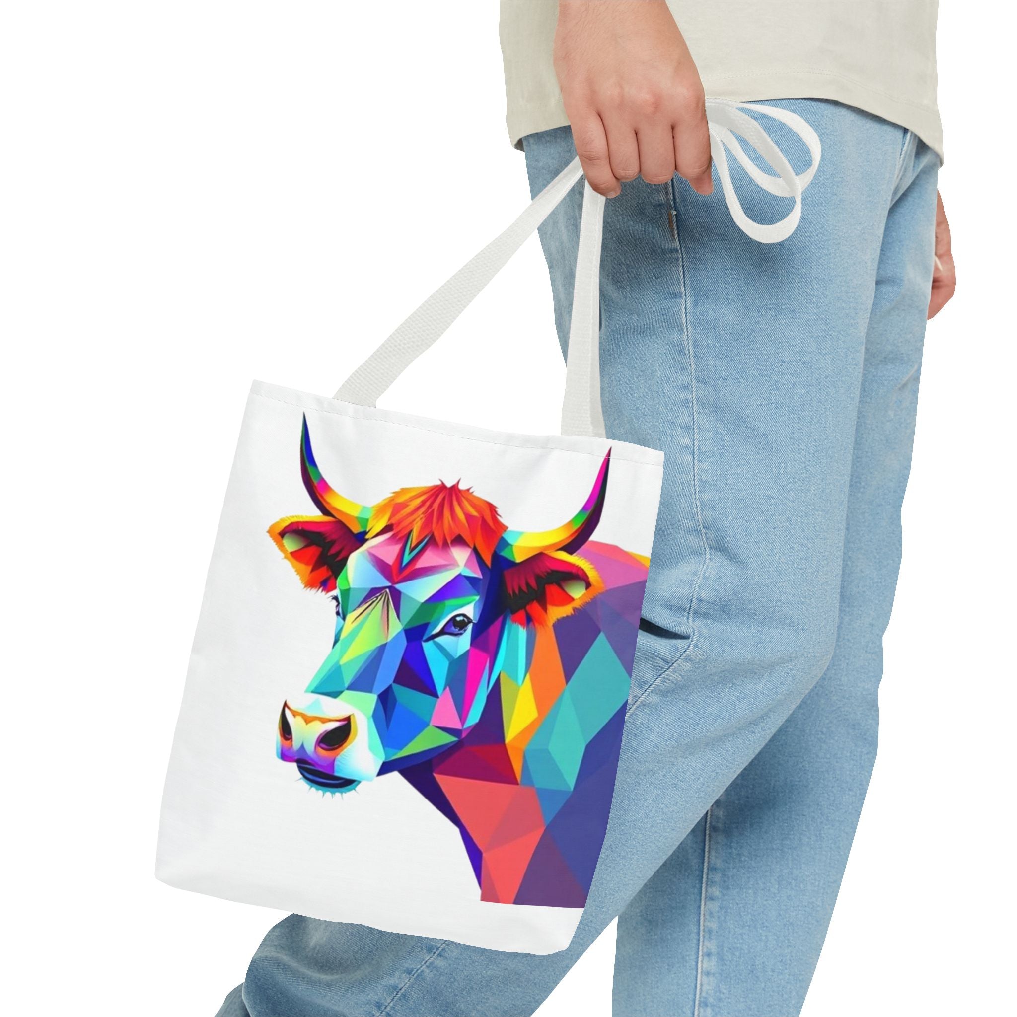Colorful Cow Design - Tote Bag