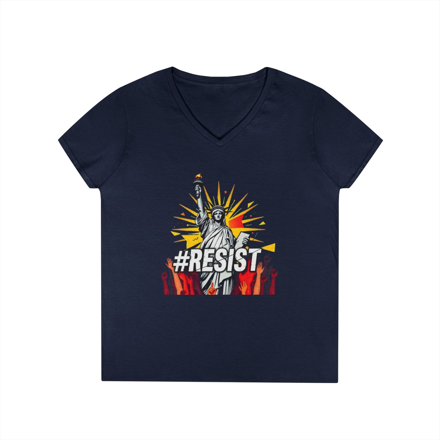 #RESIST Ladies' V-Neck T-Shirt - Empowering Activism Apparel