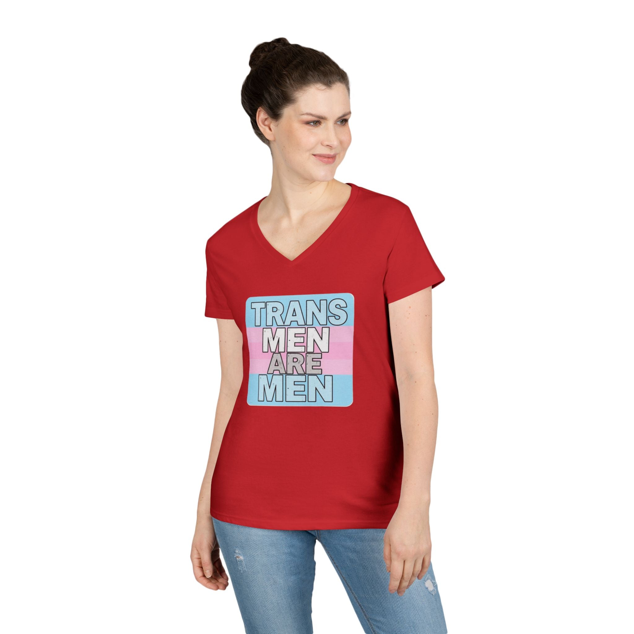 Transgender Pride V-Neck T-Shirt - Empowering Message for Inclusivity