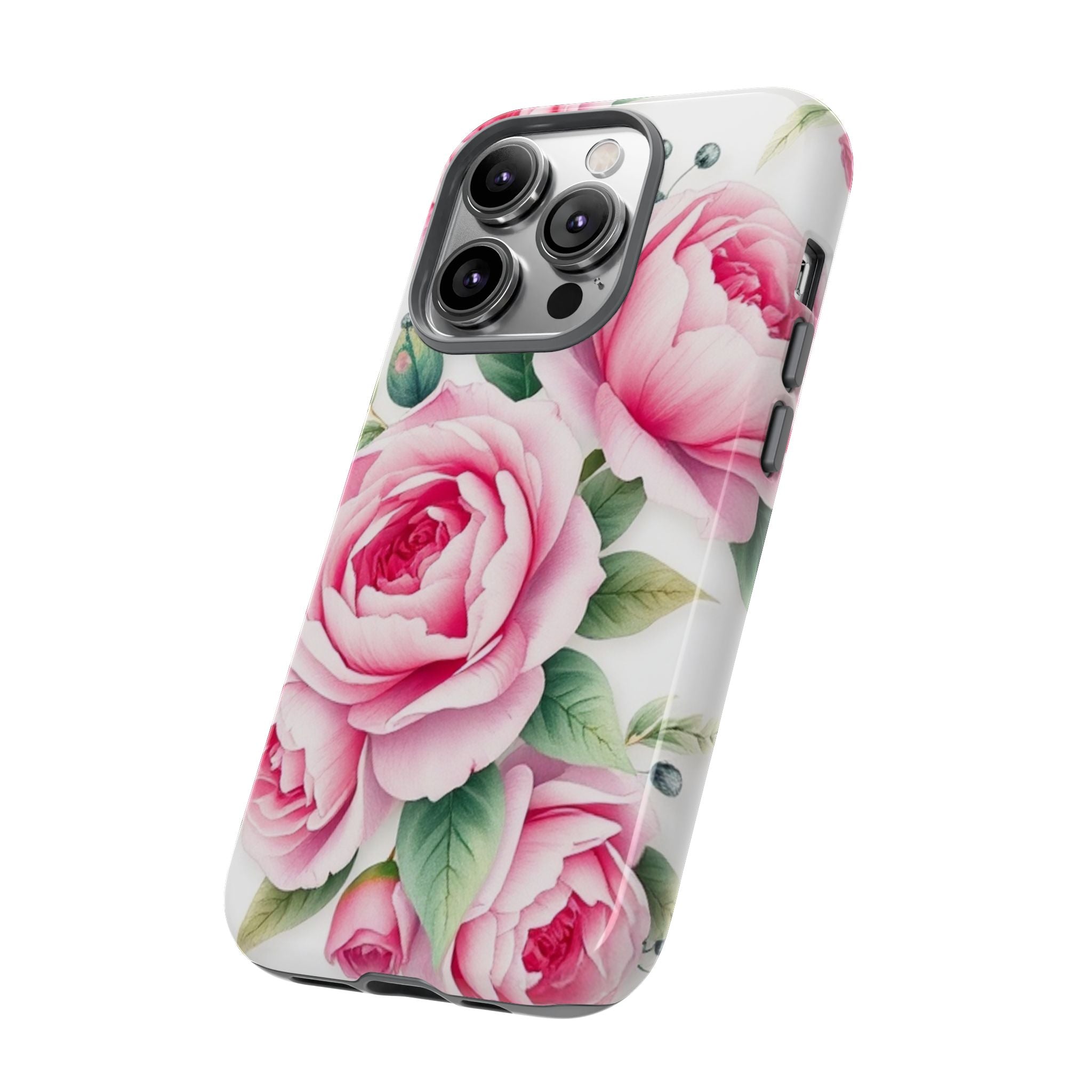 Android OR iPhone Compatible Cases - Pink Flower Design - Unique Tough Cases