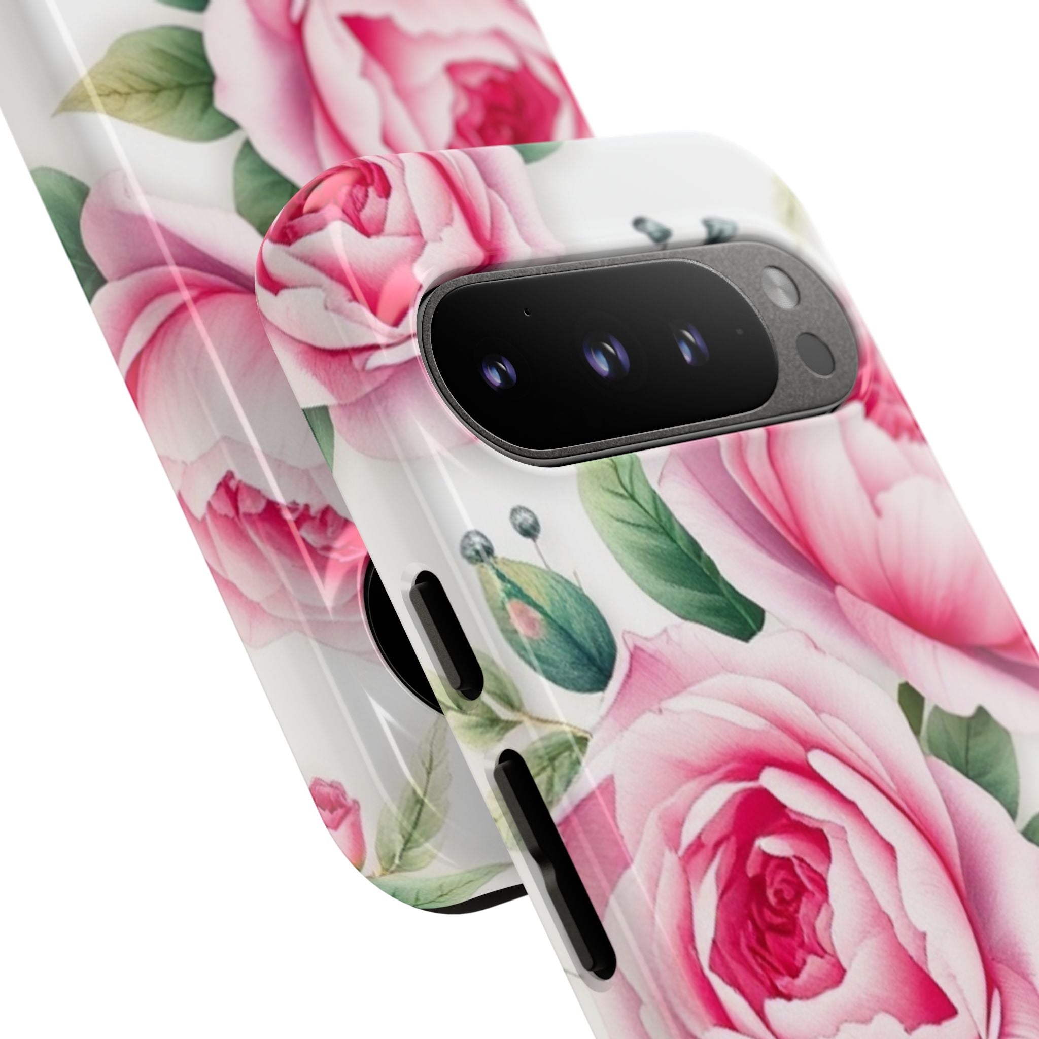 Android OR iPhone Compatible Cases - Pink Flower Design - Unique Tough Cases