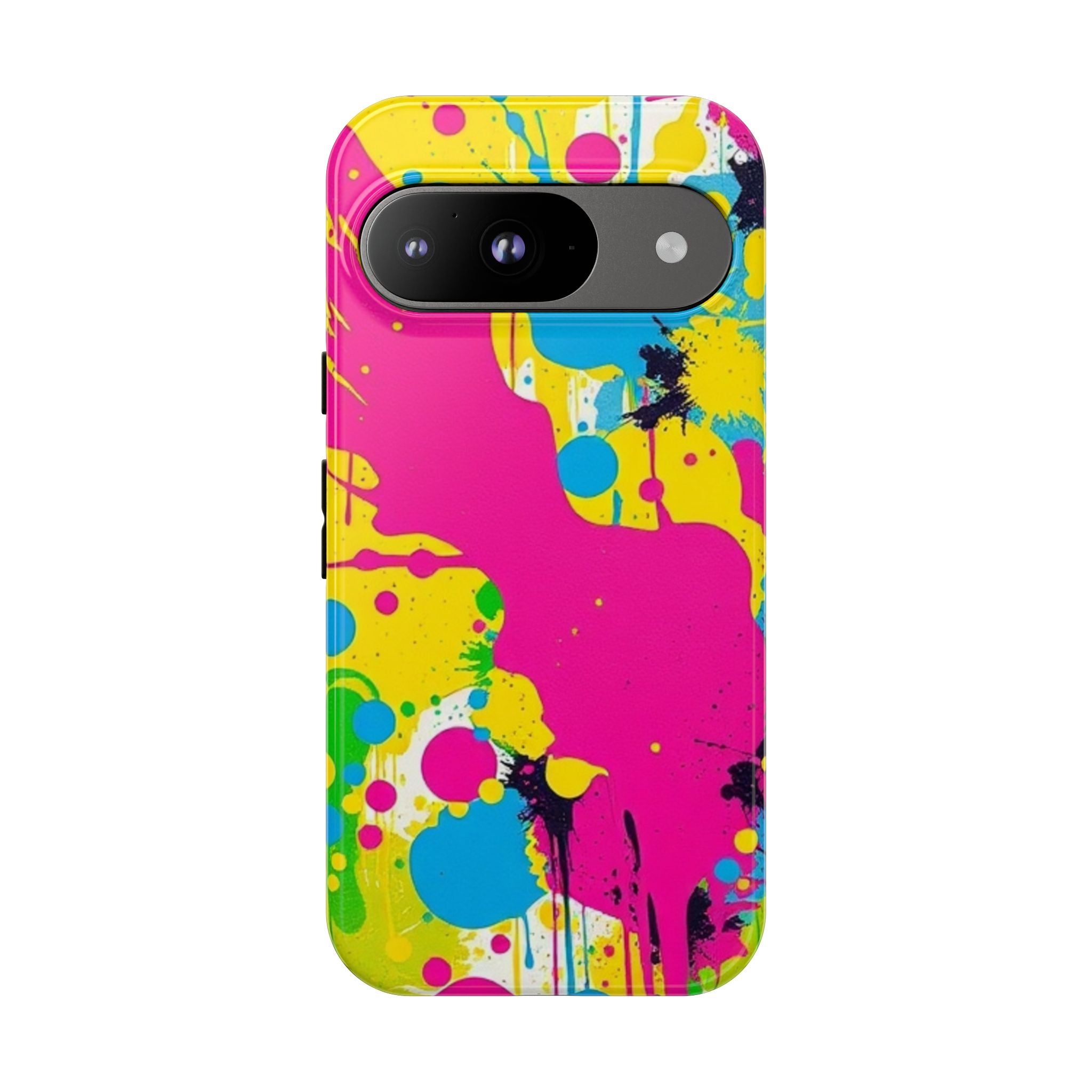 Android OR iPhone Compatible Cases - Crazy Retro Color Splash Design - Unique Tough Cases